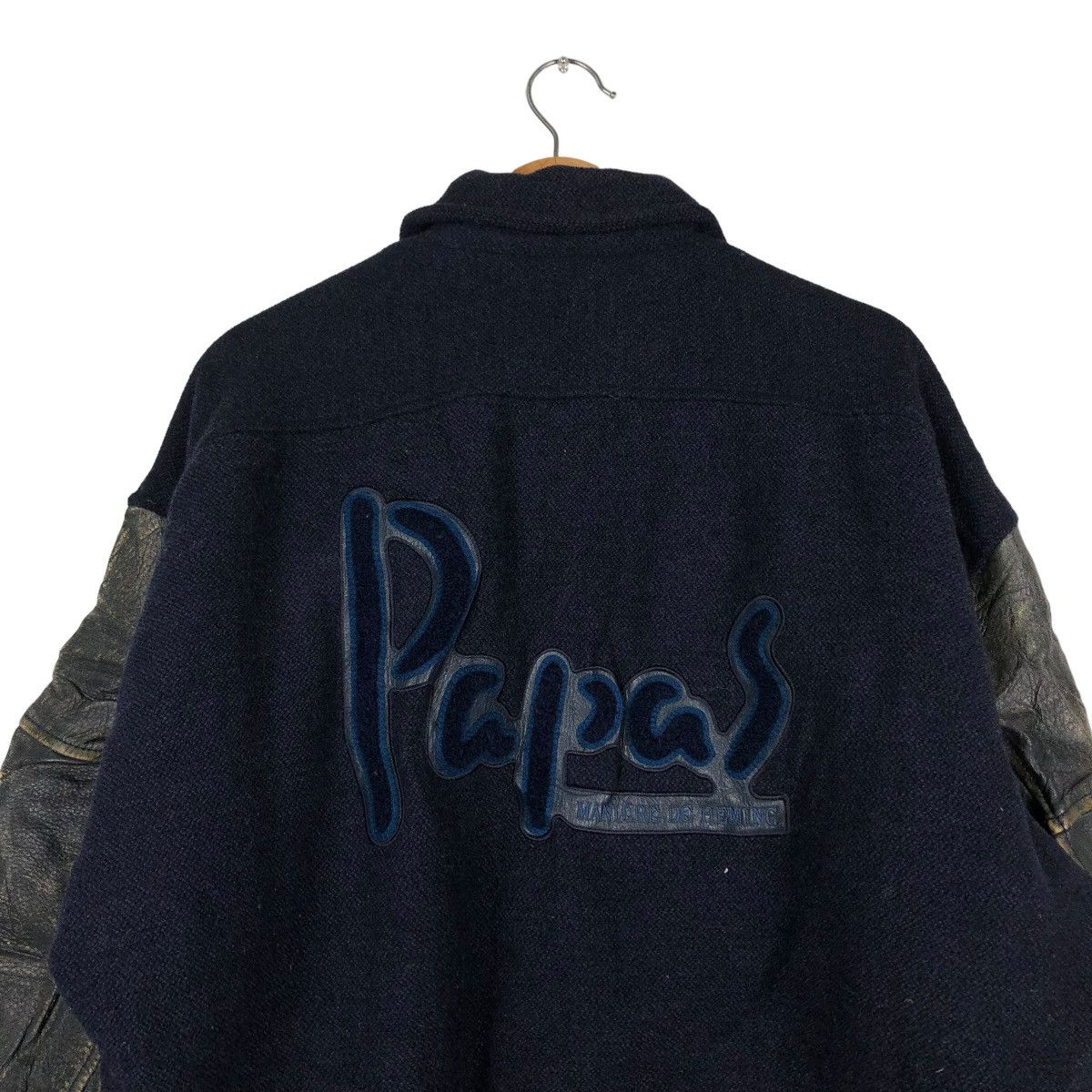 Japanese Brand 🔥VINTAGE LEATHER JACKET JUMPER STADIUM PAPAS BIG LOGO Size US M / EU 48-50 / 2 - 2 Thumbnail