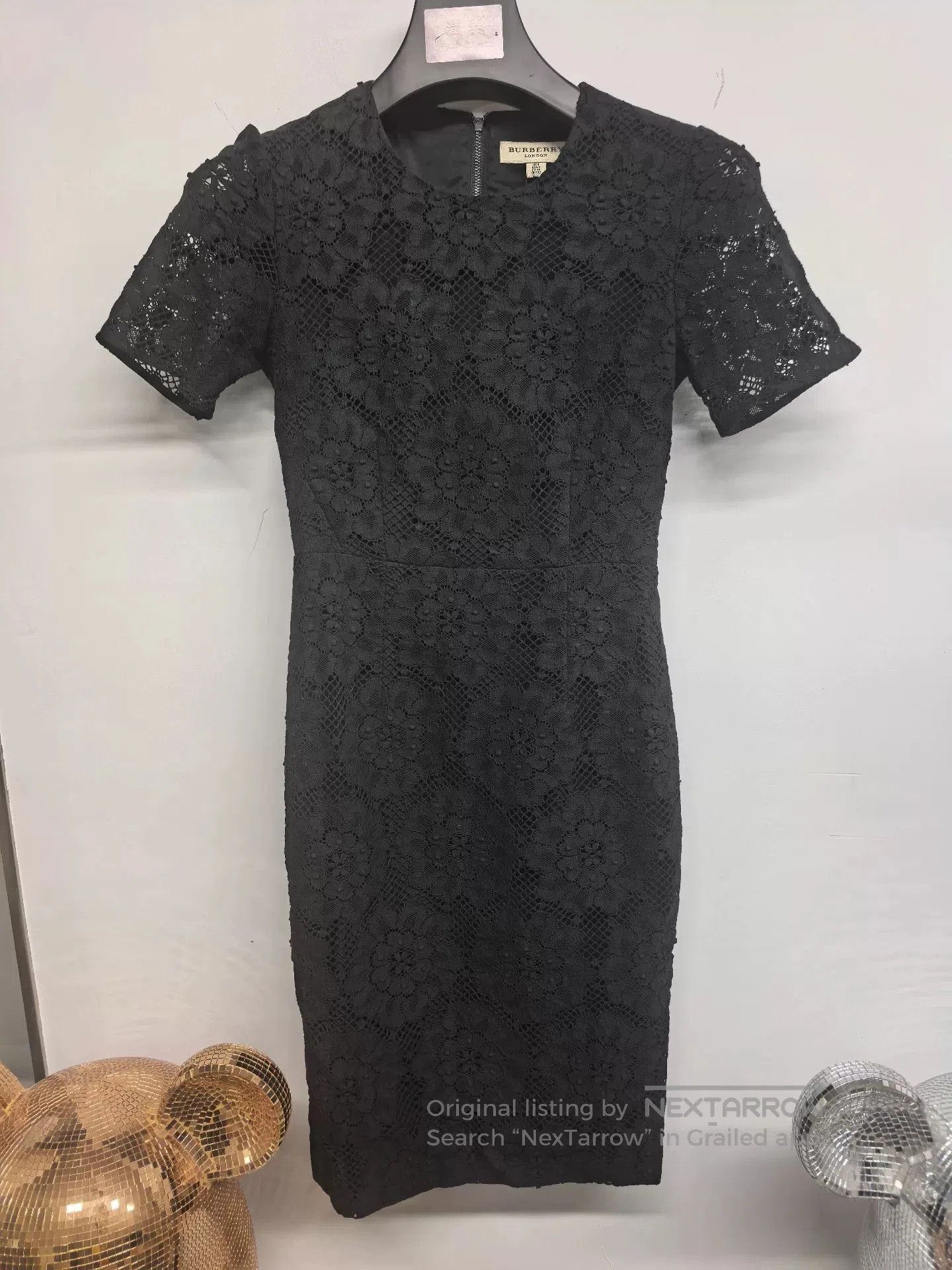 Black Lace Dress by Burberry.