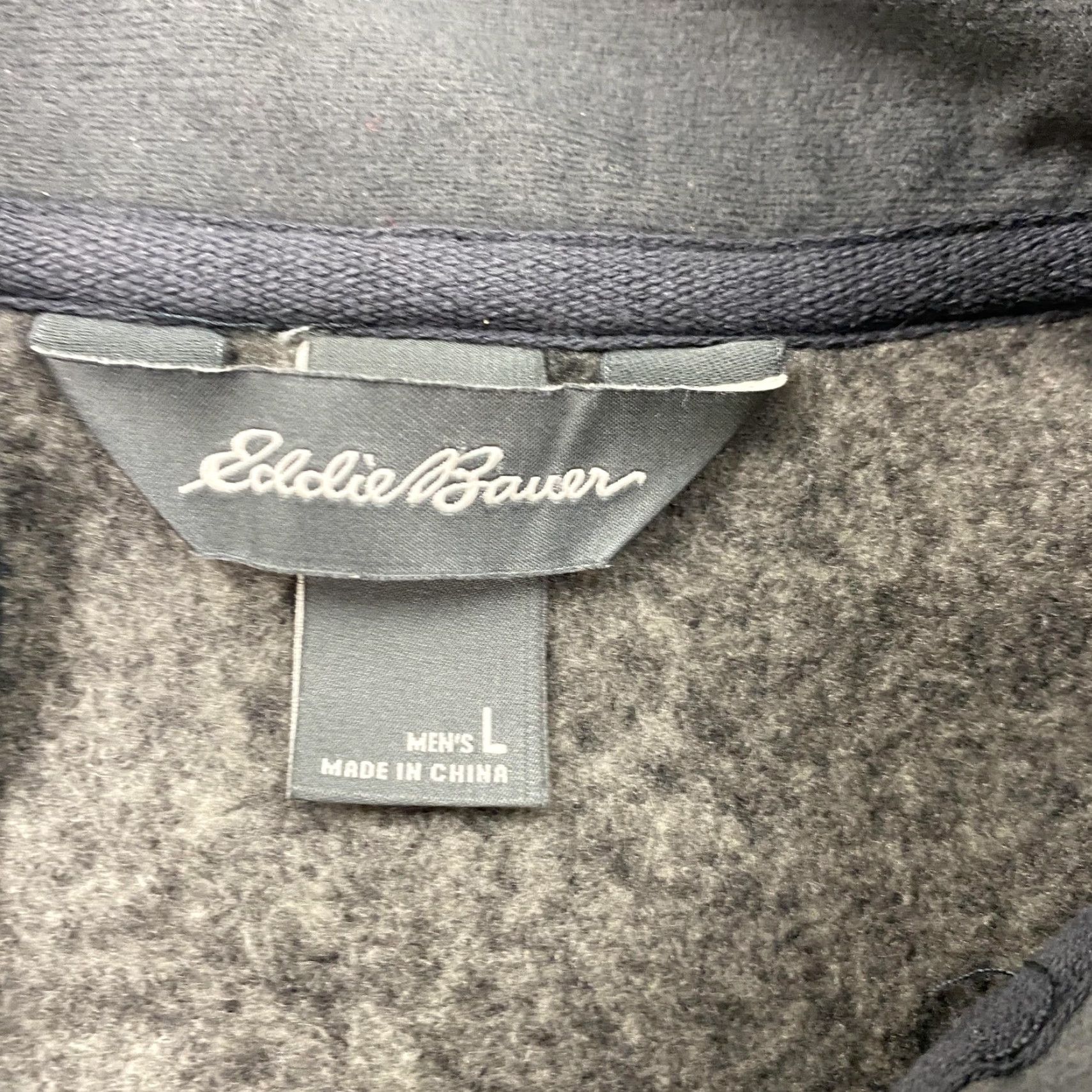 Eddie Bauer VINTAGE Eddie Bauer Sweater Mens Large Gray Quarter Zip Fleece Pullover Chest Pocket Size US L / EU 52-54 / 3 - 4 Thumbnail
