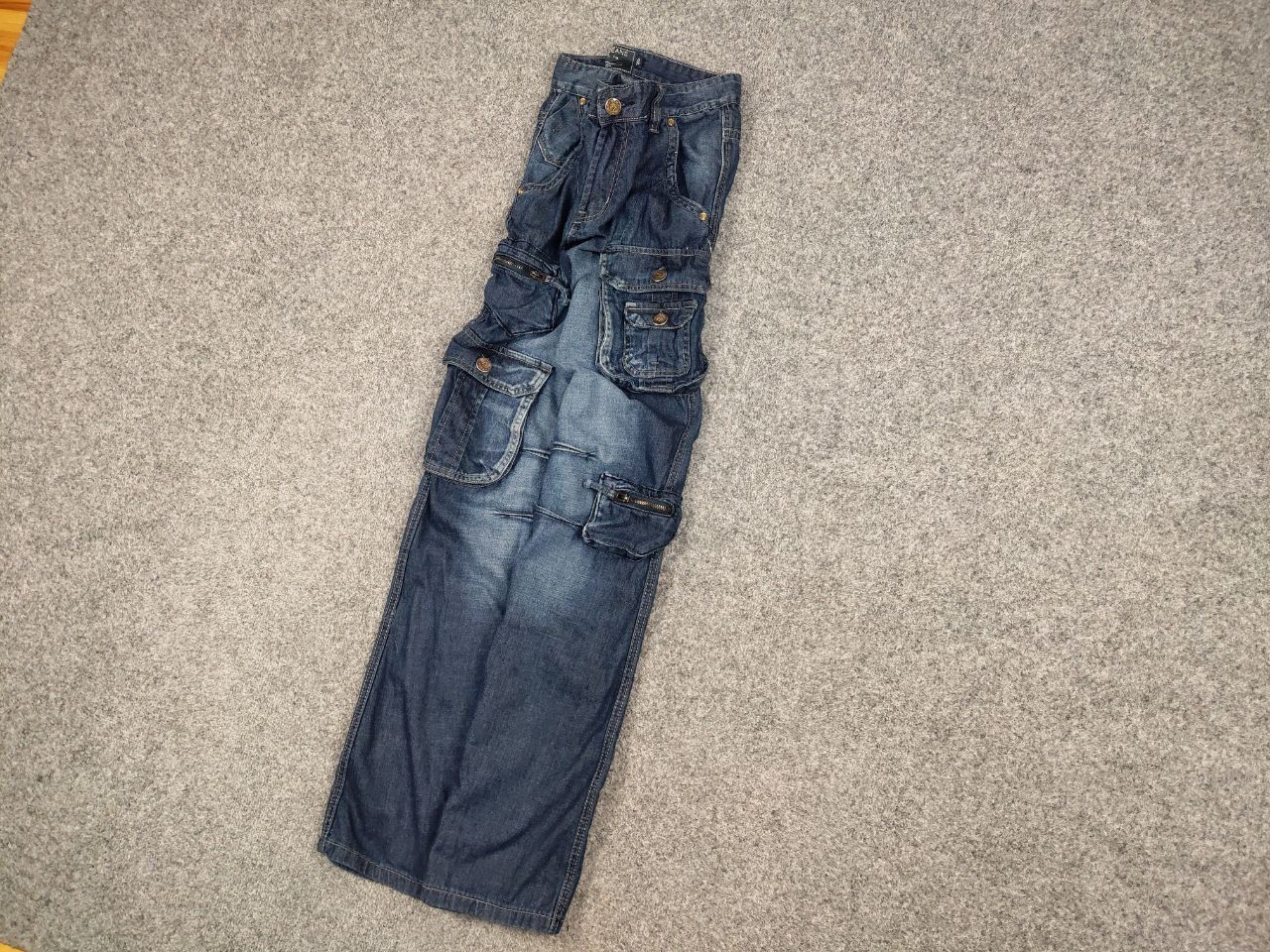 Japanese Brand Vintage if six was nine Style Y2K Faded Denim Cargo Jeans Size US 31 - 3 Thumbnail