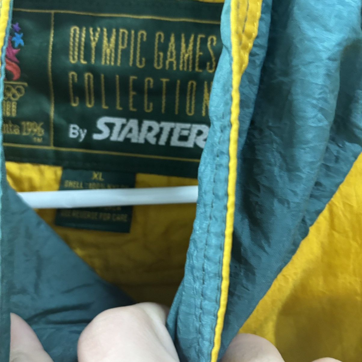 Starter Vintage 1996 Atlanta Olympic Games Starter Nylon Pullover Size US XL / EU 56 / 4 - 4 Thumbnail