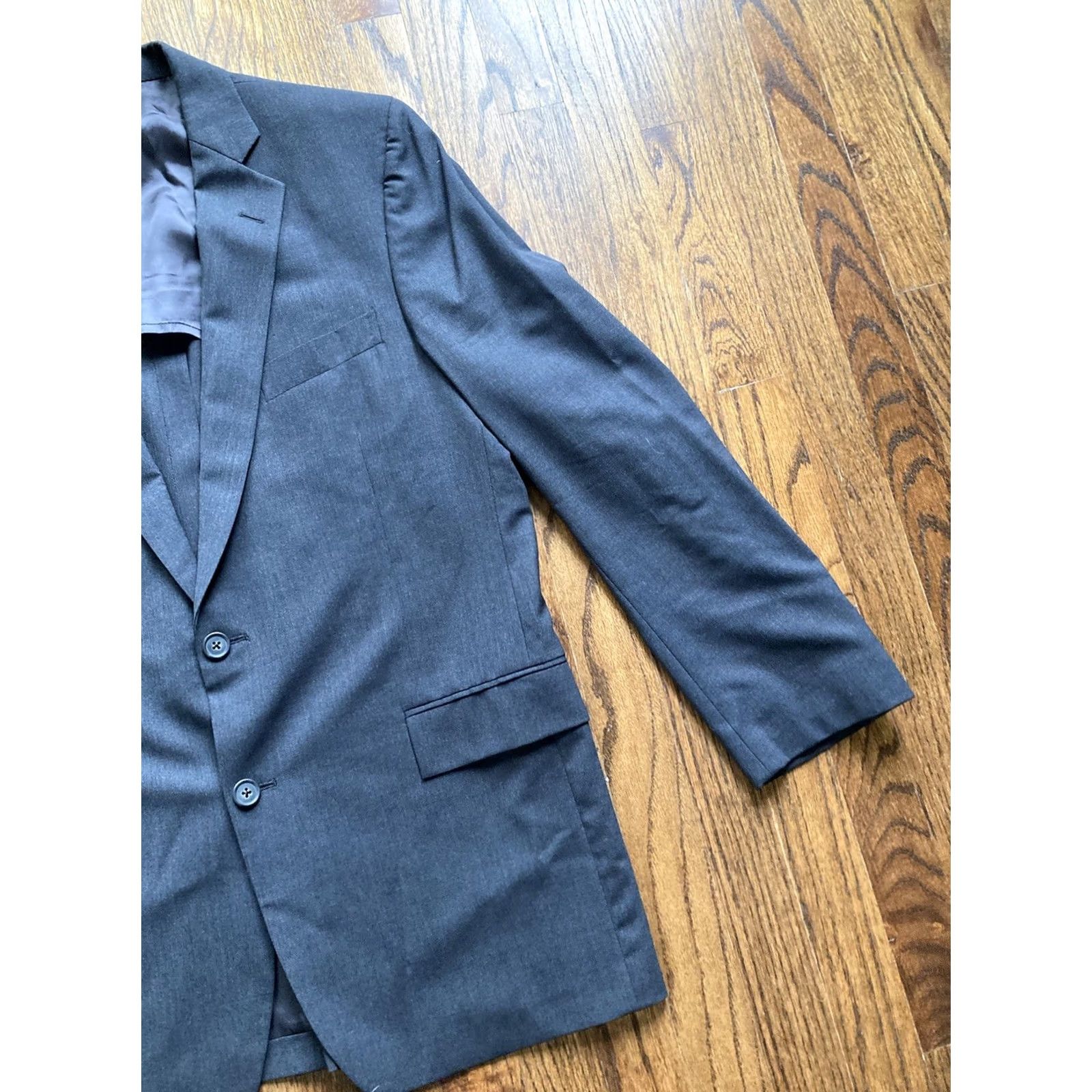 Brooks Brothers Brooks Brothers Blazer Mens 42R Regular Wool Gray Notch Lapel Single-Breasted Two-Button Front Jacket Coat Size 42R - 3 Thumbnail