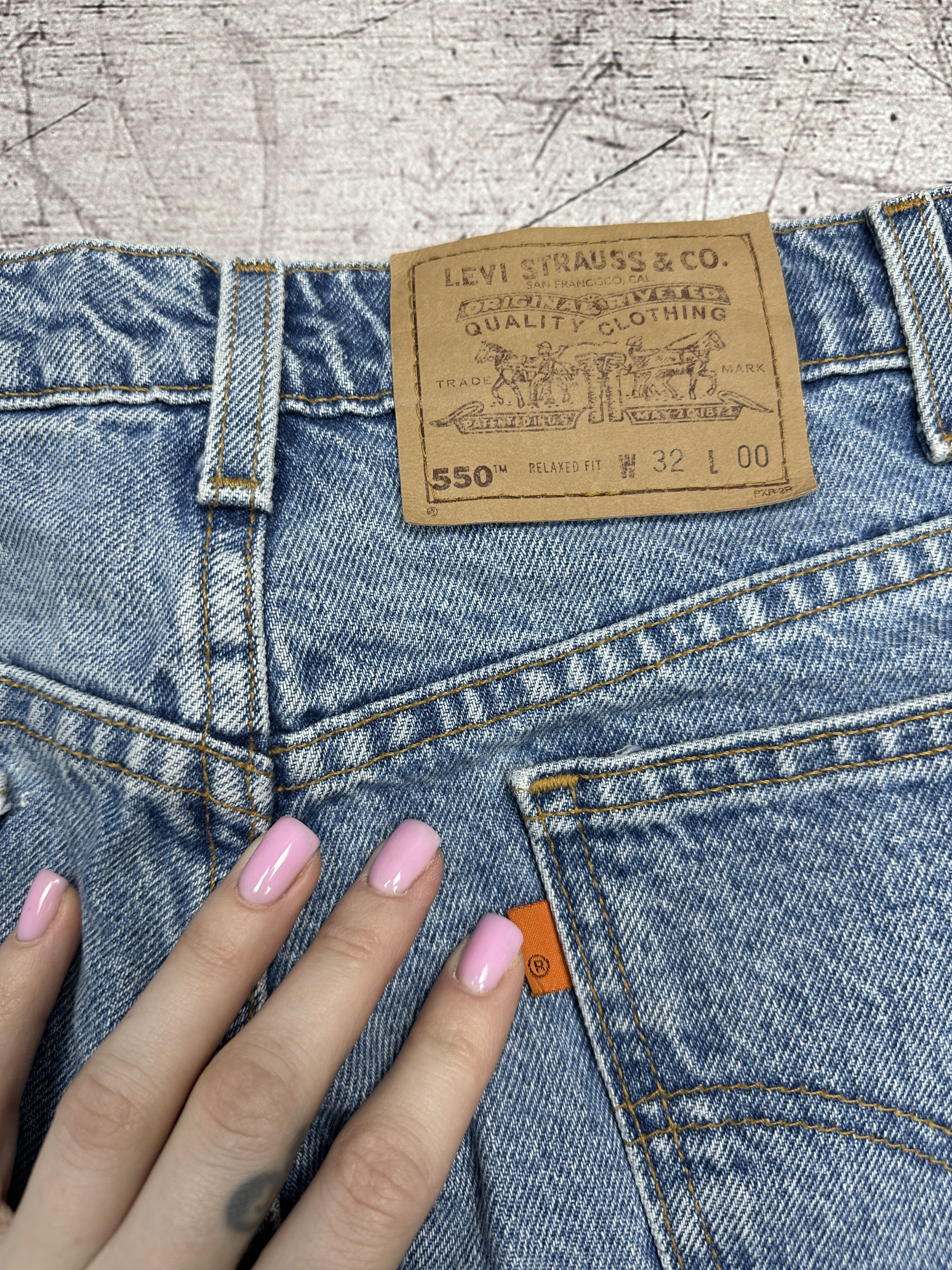 Levi's Levi's 550 90s Vintage Mens Denim Shorts Orange Tab Size US 32 / EU 48 - 2 Thumbnail