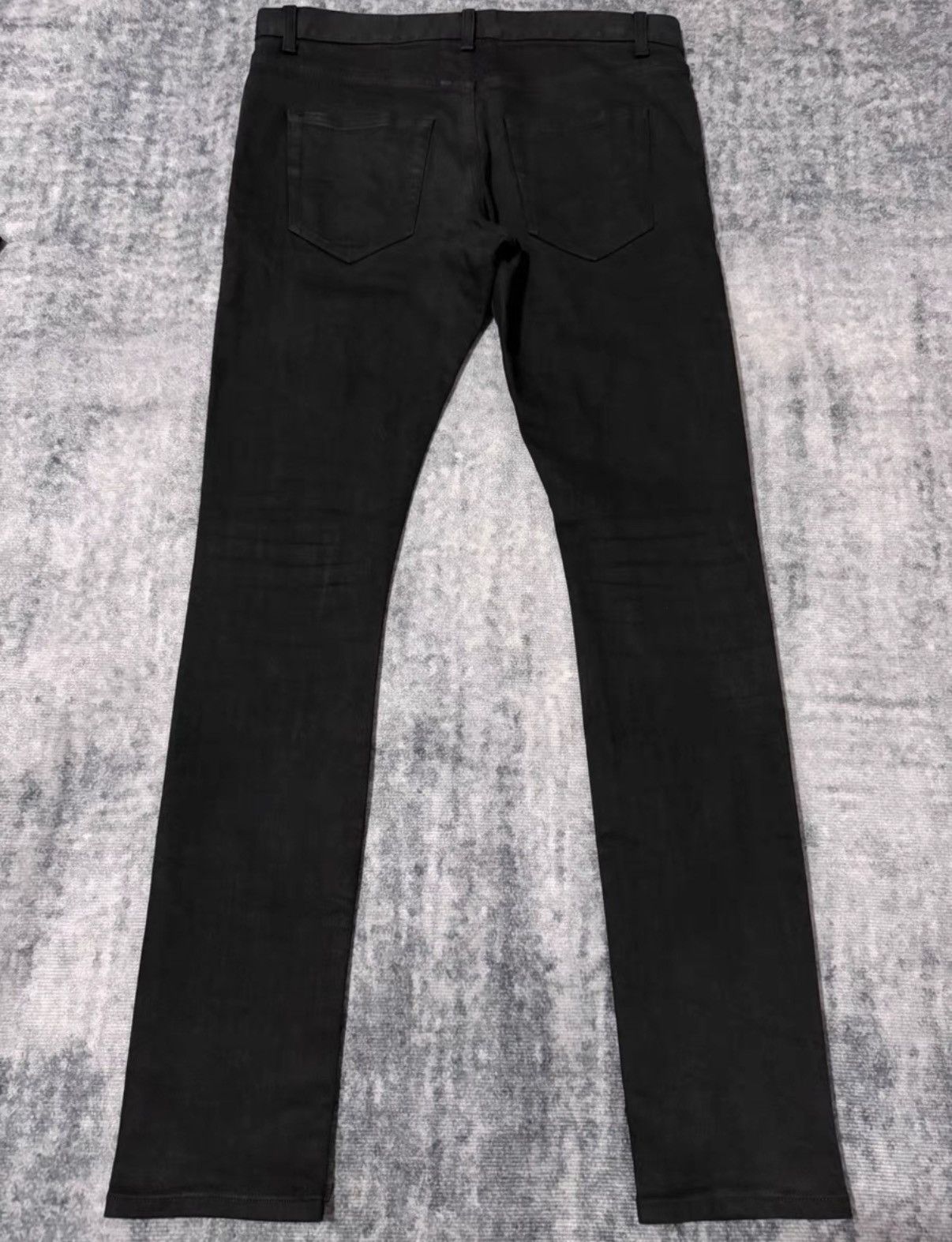 Saint Laurent Paris Saint Laurent (SLP) 14FW Stretch Black Basic Denim Jeans Size US 32 / EU 48 - 2 Thumbnail