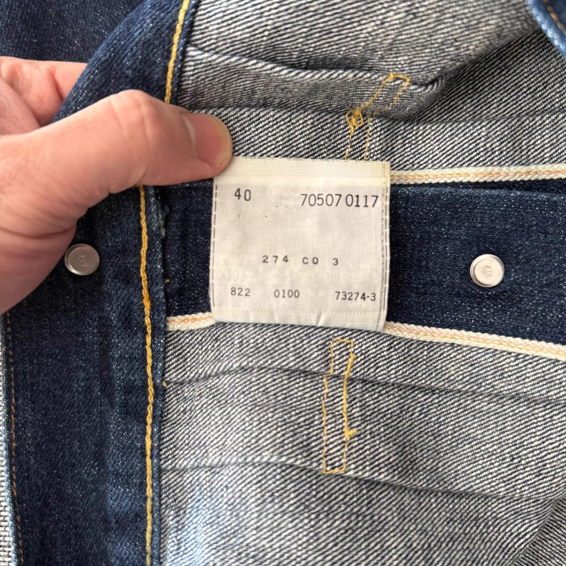 Levi's Levi's Lvc507 Type2 822 Factory Denim Jacket 2000 Size 40 Size US M / EU 48-50 / 2 - 9 Thumbnail