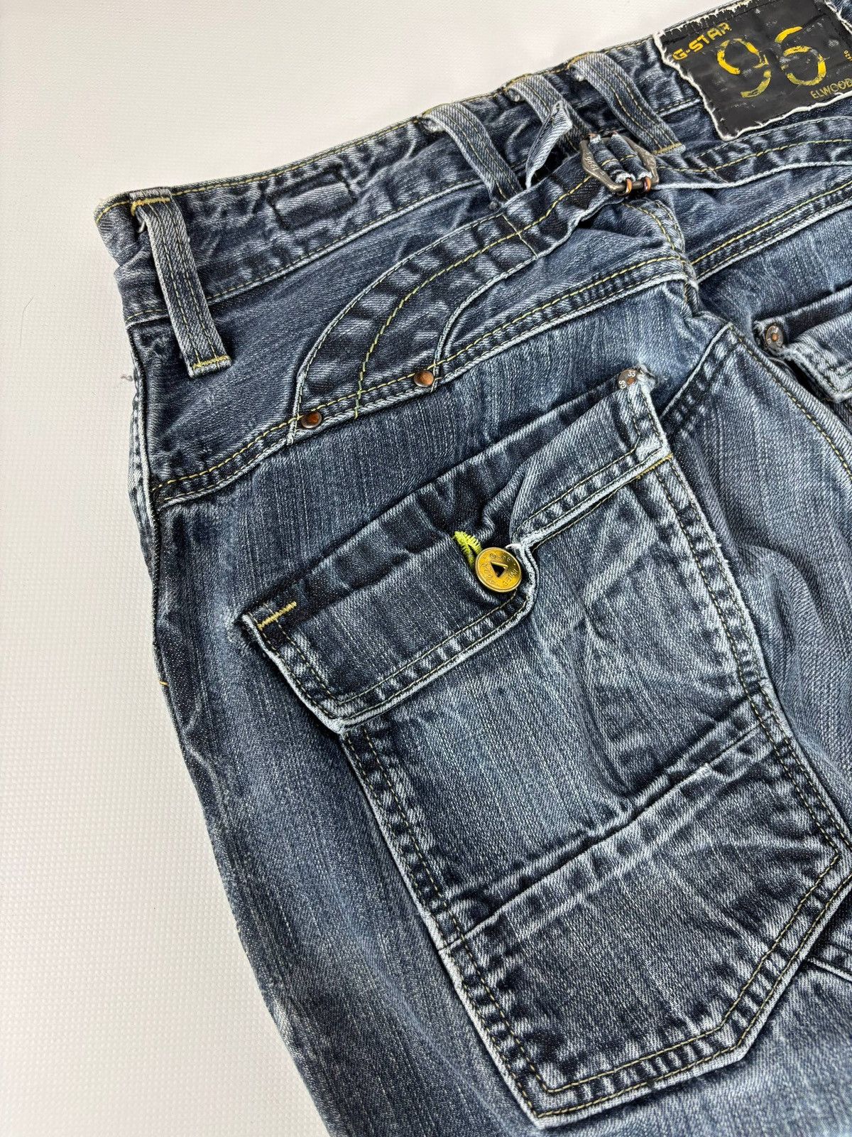 G-Star G Star Elwood 96 Denim Buckle Back Jeans Size 33 Size US 33 - 8 Thumbnail