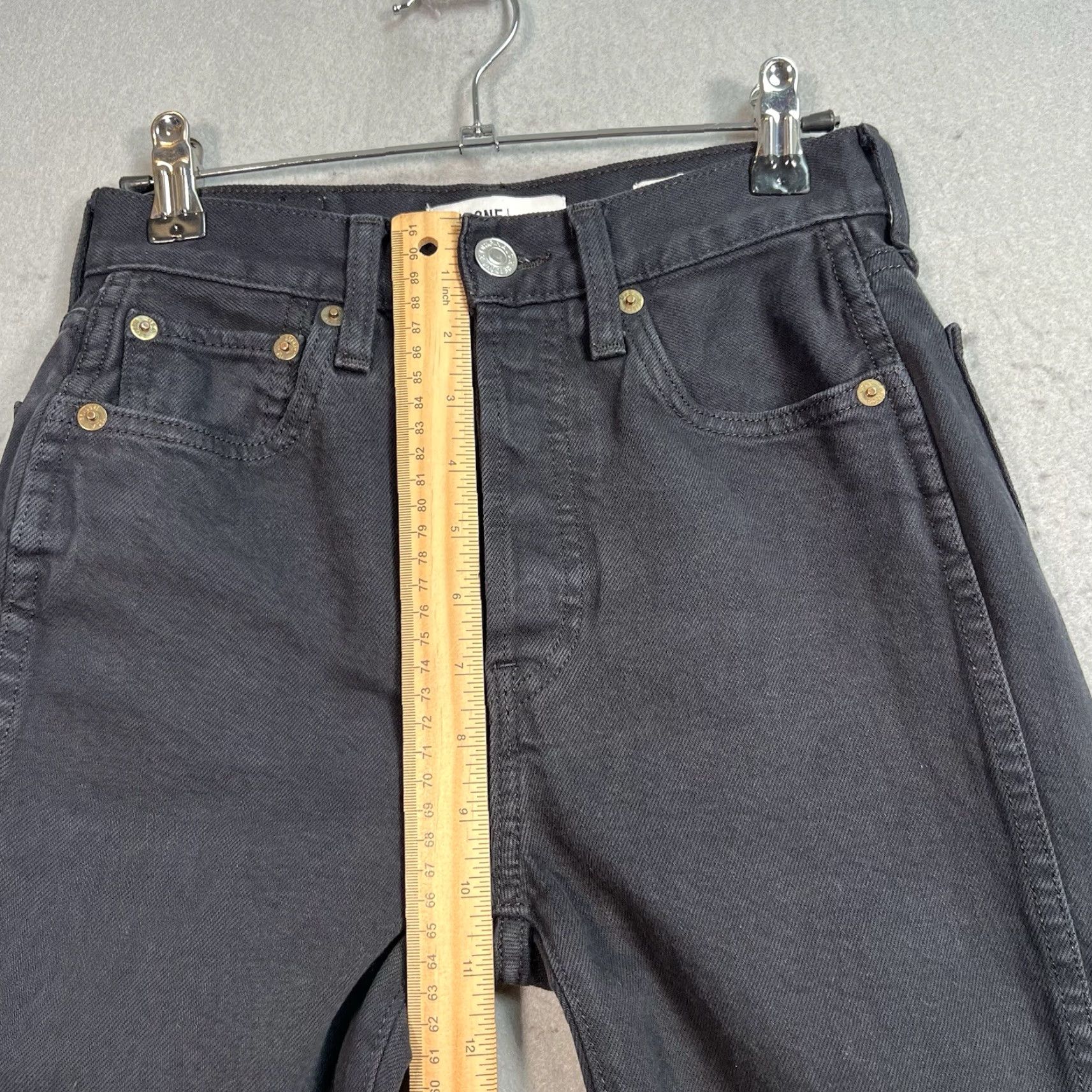 RE/DONE Re/Done Jeans Womens Size 24 Black Slim Leg Tapered Made In USA Size 42" / US 20 - 7 Thumbnail