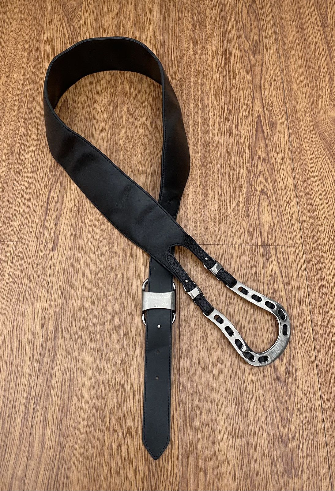 If Six Was Nine × Japanese Brand × Le Grande Bleu (L.G.B.) Snakeskin leather big buckle belt Size ONE SIZE - 2 Thumbnail