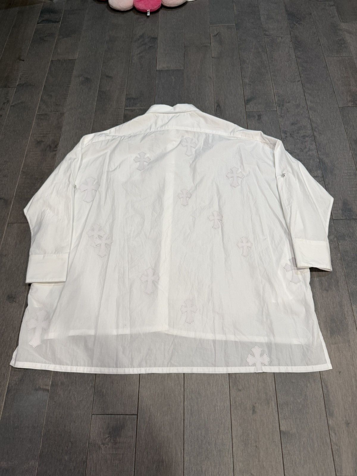 Chrome Hearts CHROME HEARTS 'WHITE PATCH' BUTTON DRESS SHIRT Size US M / EU 48-50 / 2 - 2 Thumbnail