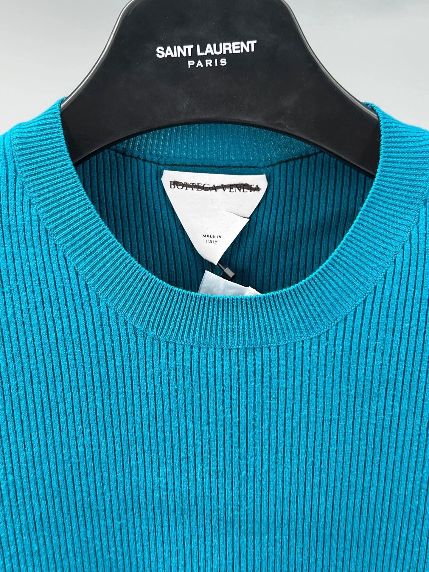 Bottega Veneta blue wool crew neck knit pullover Size US S / EU 44-46 / 1 - 2 Thumbnail