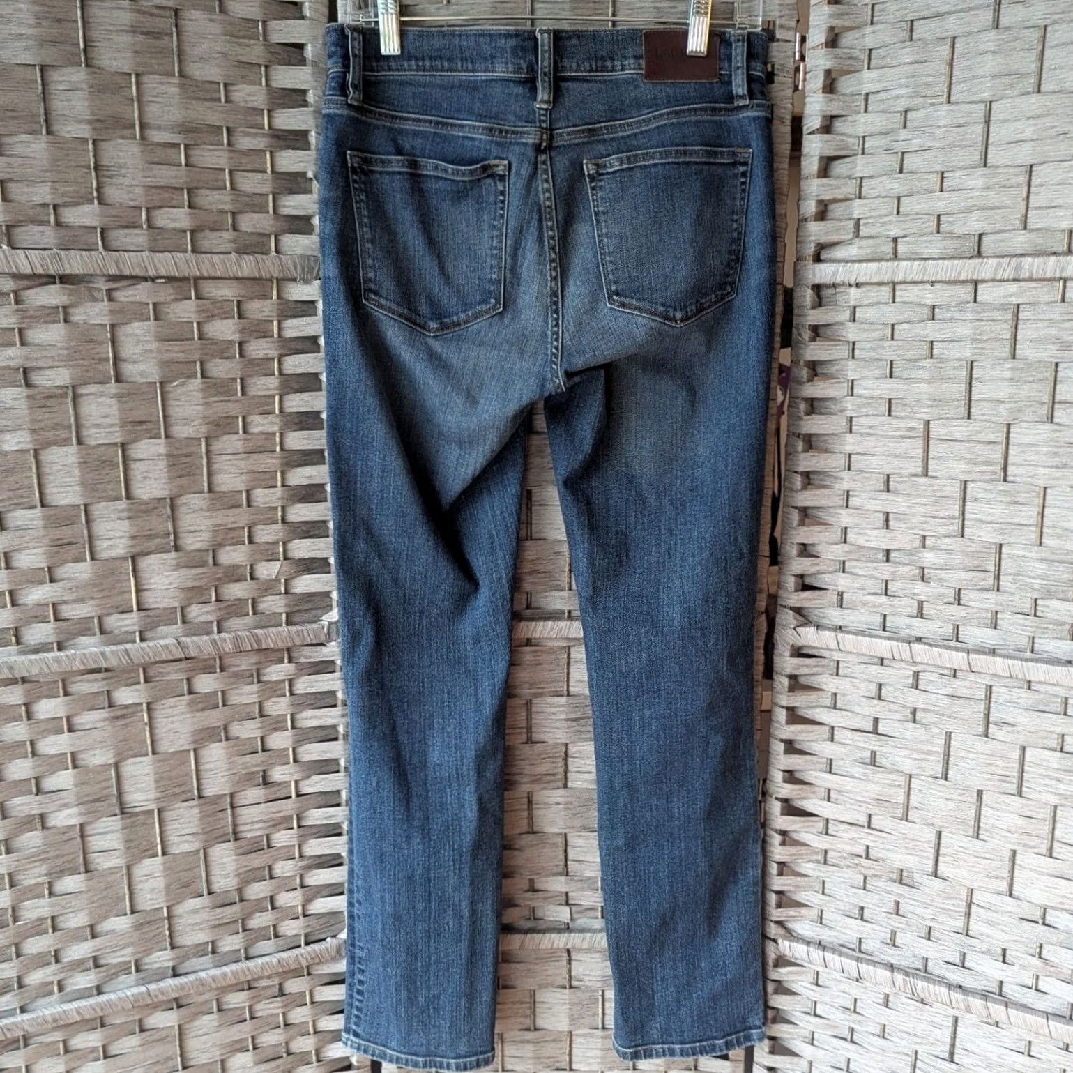 Ralph Lauren Lauren Ralph Lauren Jeans Straight Leg Denim Womens 6 Tall Medium Wash Blue 5-Pocket Pockets Zip Button Leather Patch Vintage No N/A Size 28" / US 6 / IT 42 - 3 Thumbnail
