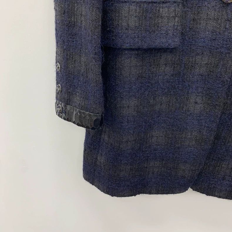 Chanel Chanel Black Plaid Wool Long Coat -2505 Size US XS / EU 42 / 0 - 4 Thumbnail