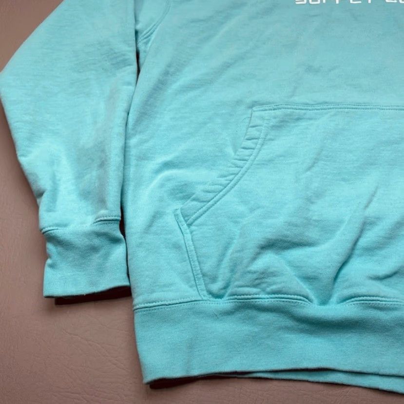 Vintage LGND Supply Co Hoodie Men's Large Mint Green Drawstring Flag Size US L / EU 52-54 / 3 - 3 Thumbnail