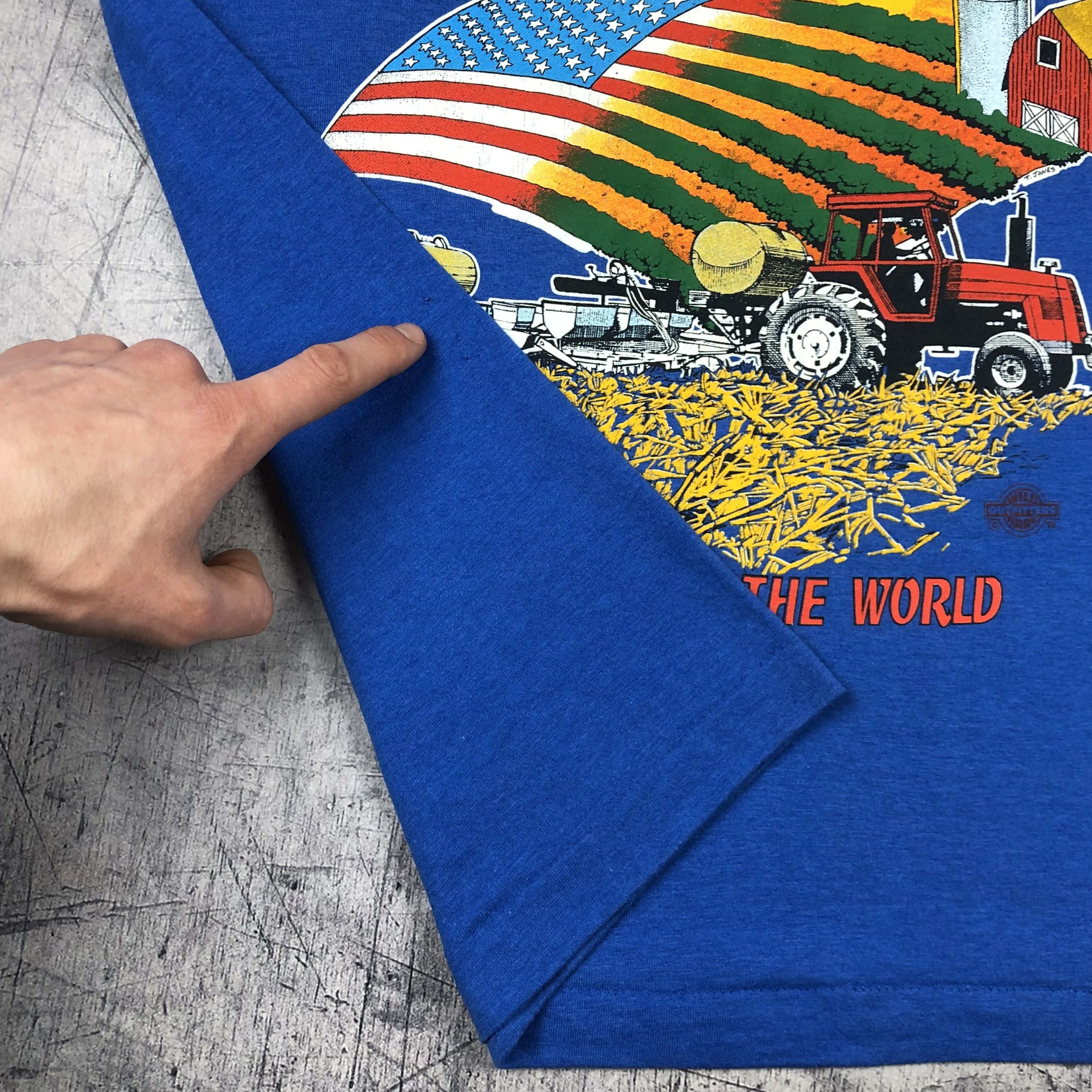 Vintage 1992 Great American Farm Feeding World USA T-Shirt Size US L / EU 52-54 / 3 - 15 Thumbnail