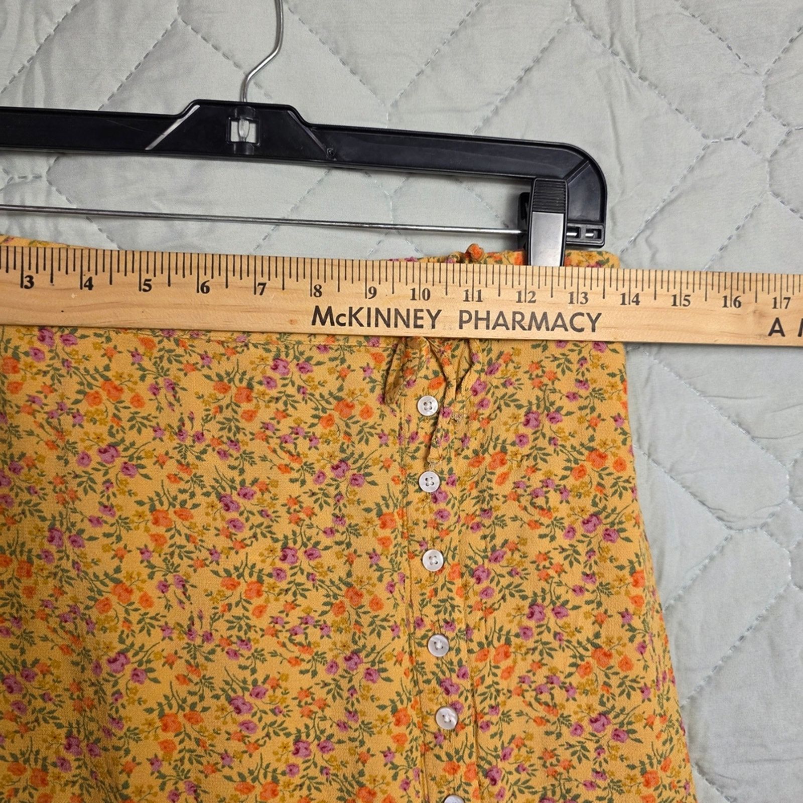 American Eagle Outfitters American Eagle Court Floral Midi Skirt Size M Viscose Size 29" - 4 Thumbnail