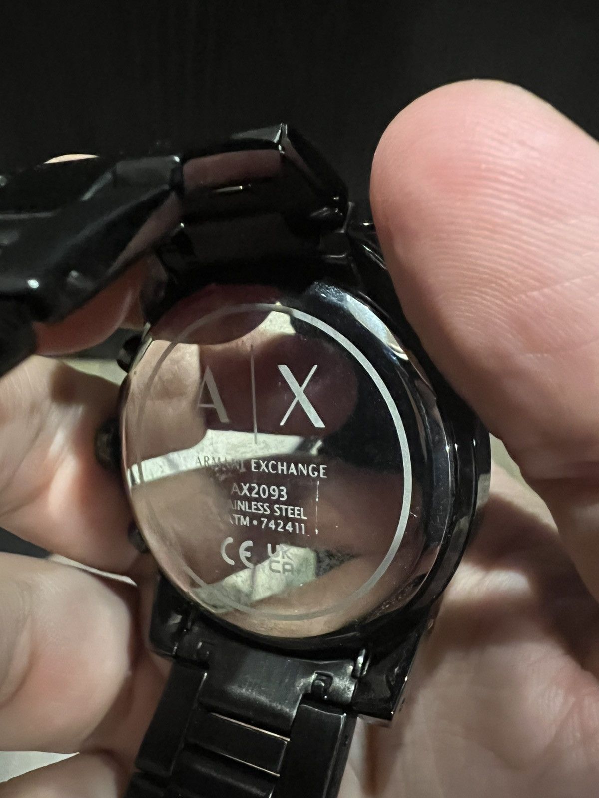 Armani Exchange AX Armani Exchange Chronograph Watch with Rhinestone Design Size ONE SIZE - 6 Thumbnail