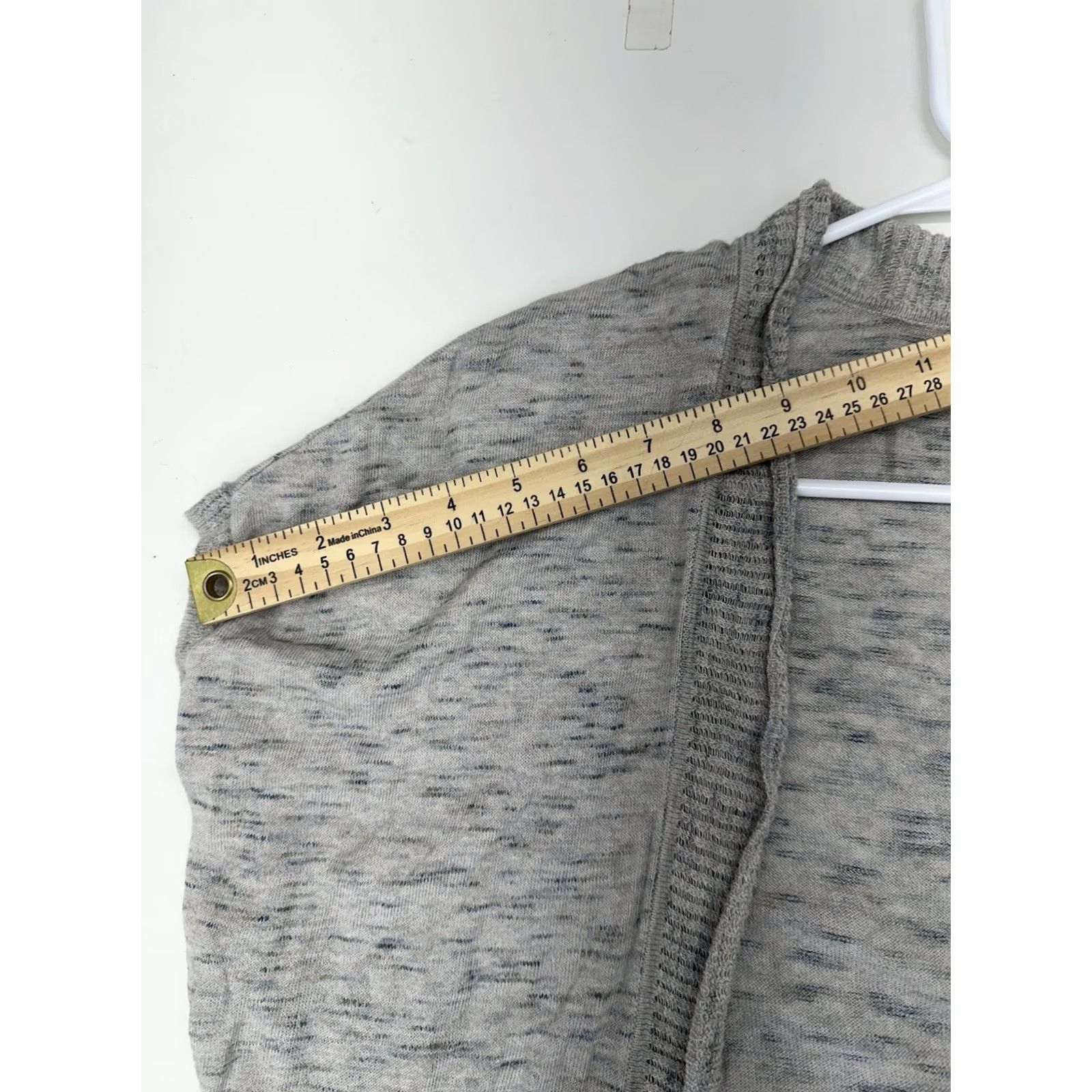 Vintage Sonoma Womens Cardigan Medium Gray Heathered Short Sleeve Open Front Size M / US 6-8 / IT 42-44 - 7 Thumbnail