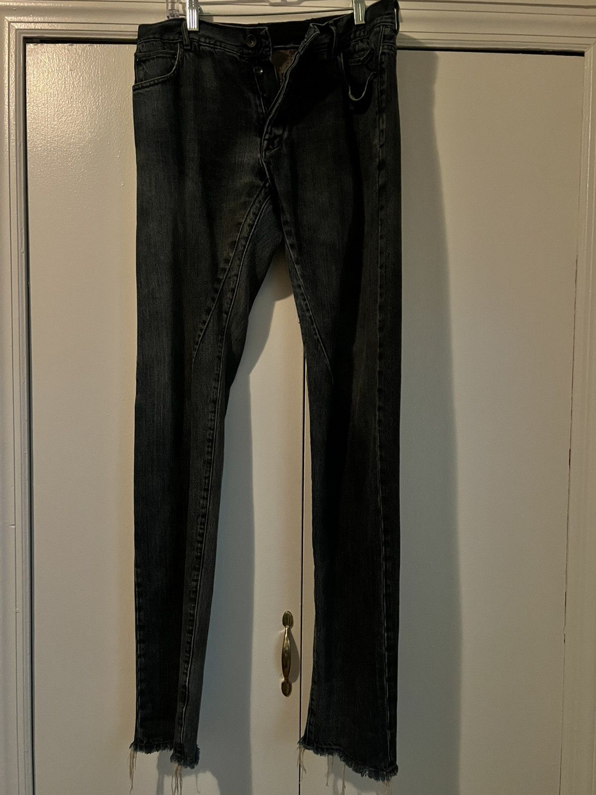 Rick Owens RICK DENIM FRAYED HEM Size US 32 / EU 48 - 1 Thumbnail