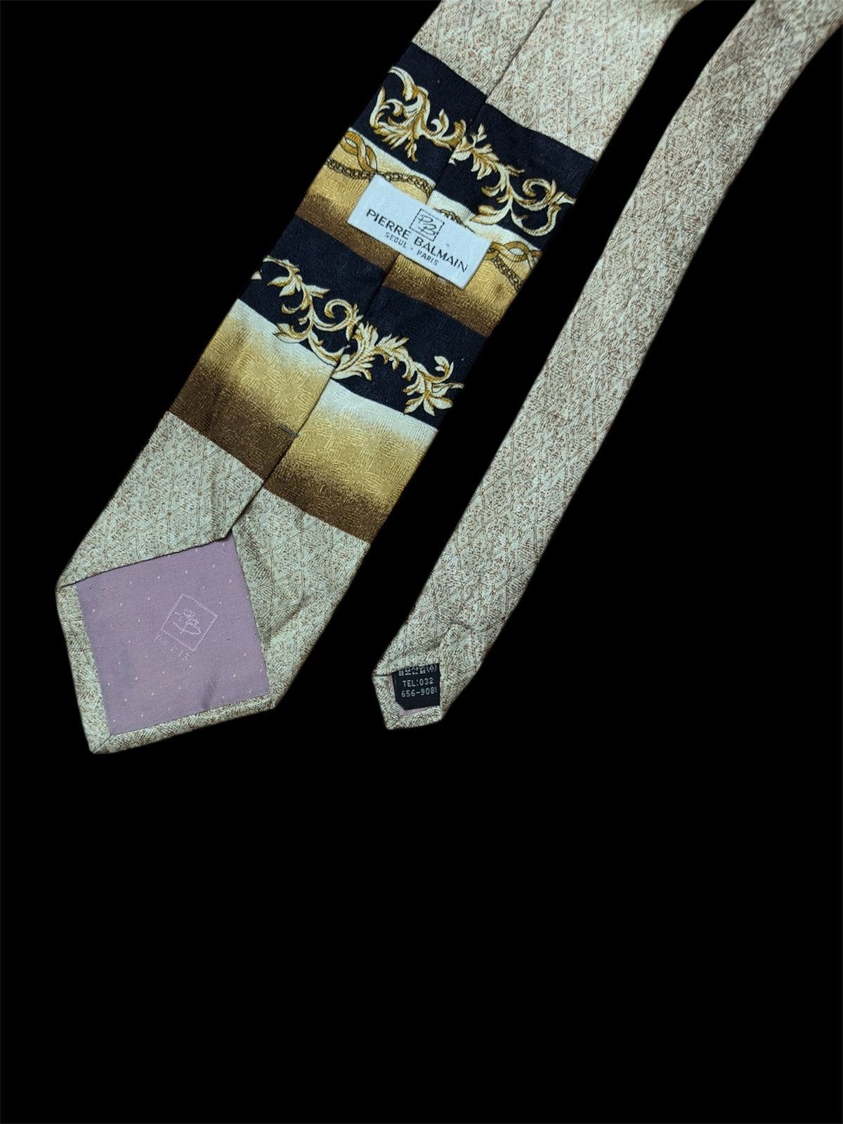 Balmain Pierre Balmain Silk Tie Size ONE SIZE - 3 Thumbnail