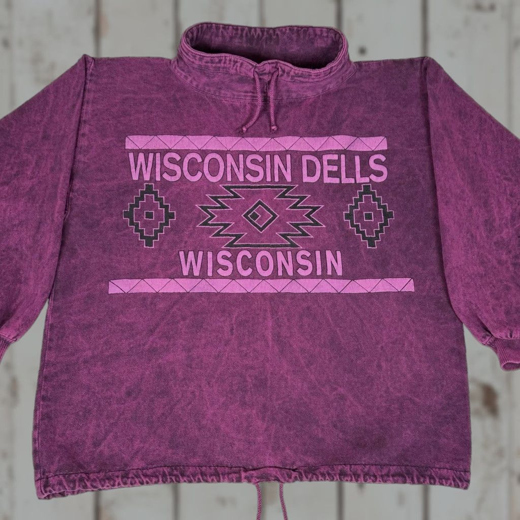 Vintage VINTAGE Wisconsin Dells Phoenix Sportswear Sweatshirt - Pink - 1/4 Zip - S/M - Womens - 90s Size S / US 4 / IT 40 - 1 Thumbnail