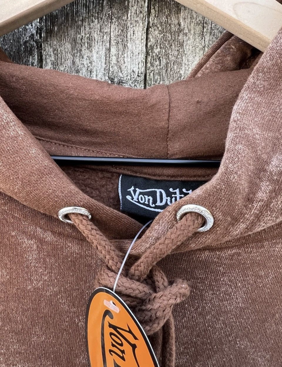 Von Dutch Official “Von Dutch” Embroidered Patch Brown Hoodie Large Size US L / EU 52-54 / 3 - 3 Thumbnail