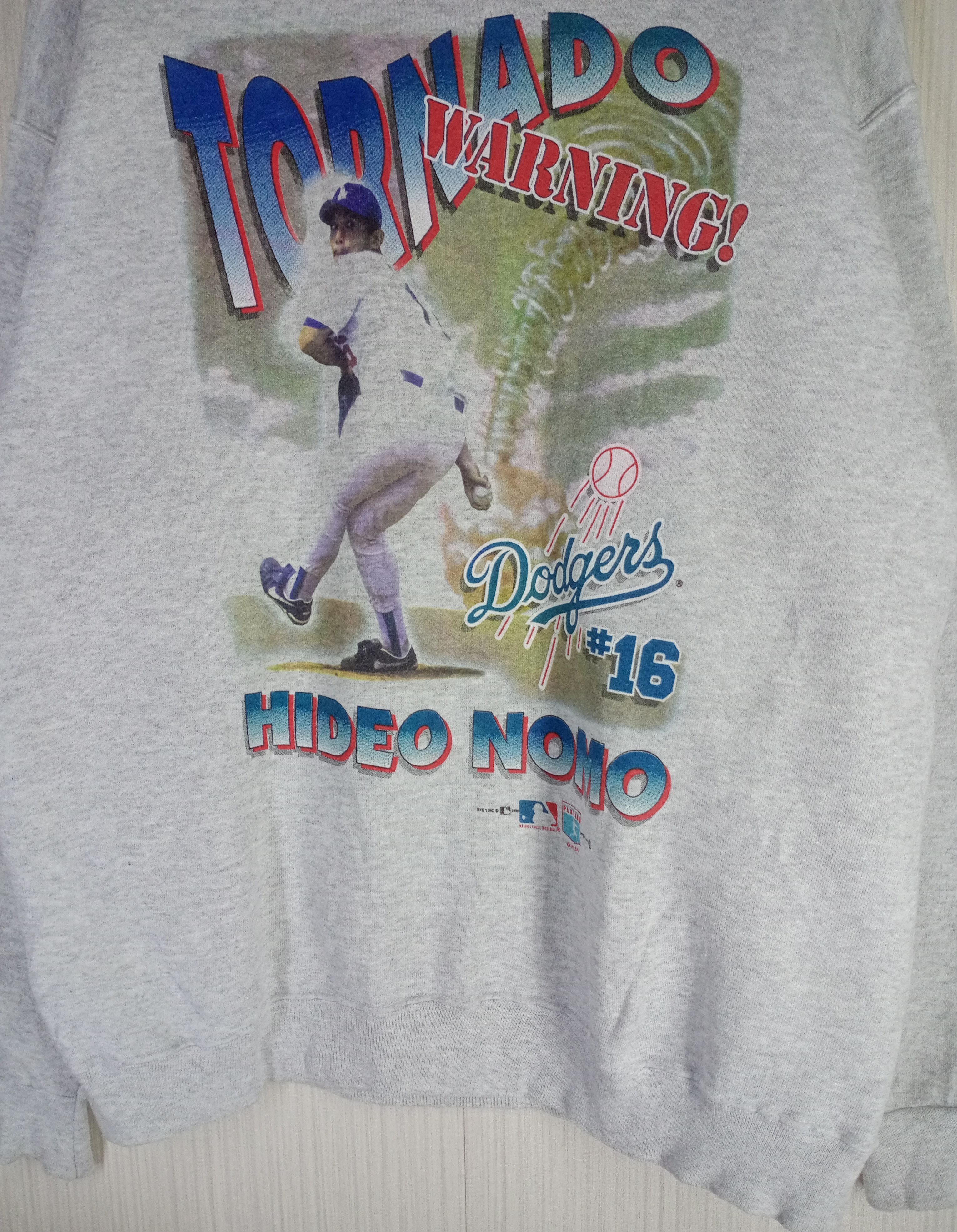 MLB Vintage 90s Tonardo Hideo Nomo Dodgers Sweatshirt Size US L / EU 52-54 / 3 - 2 Thumbnail