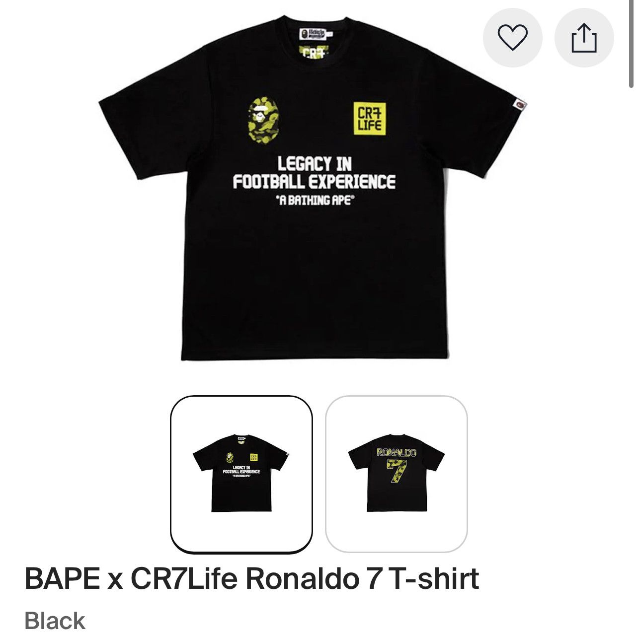 Bape BAPE x CR7 Life Ronaldo 7 Size US L / EU 52-54 / 3 - 9 Thumbnail