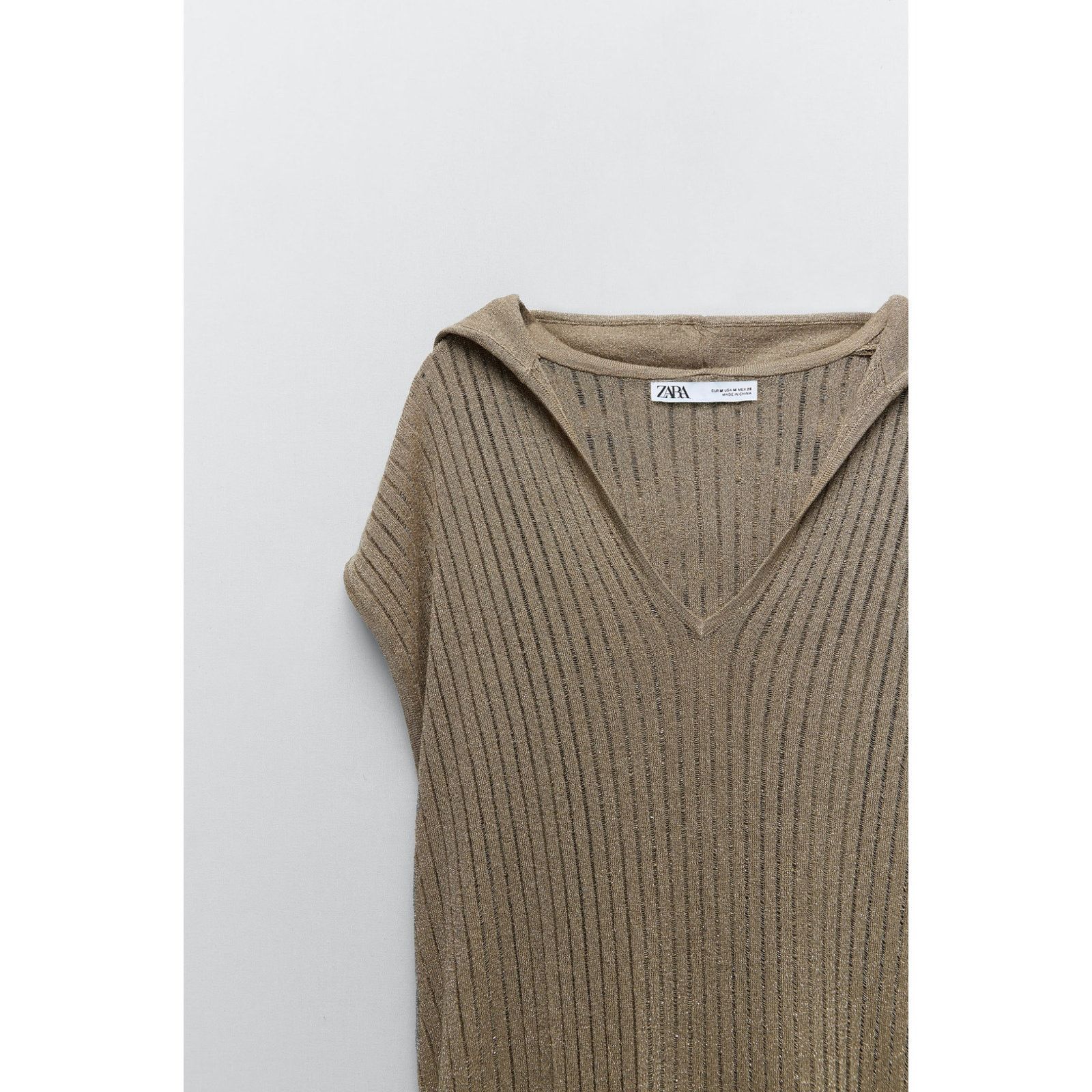 Zara ZARA METALLIC THREAD KNIT TUNIC Size S / US 4 / IT 40 - 11 Thumbnail