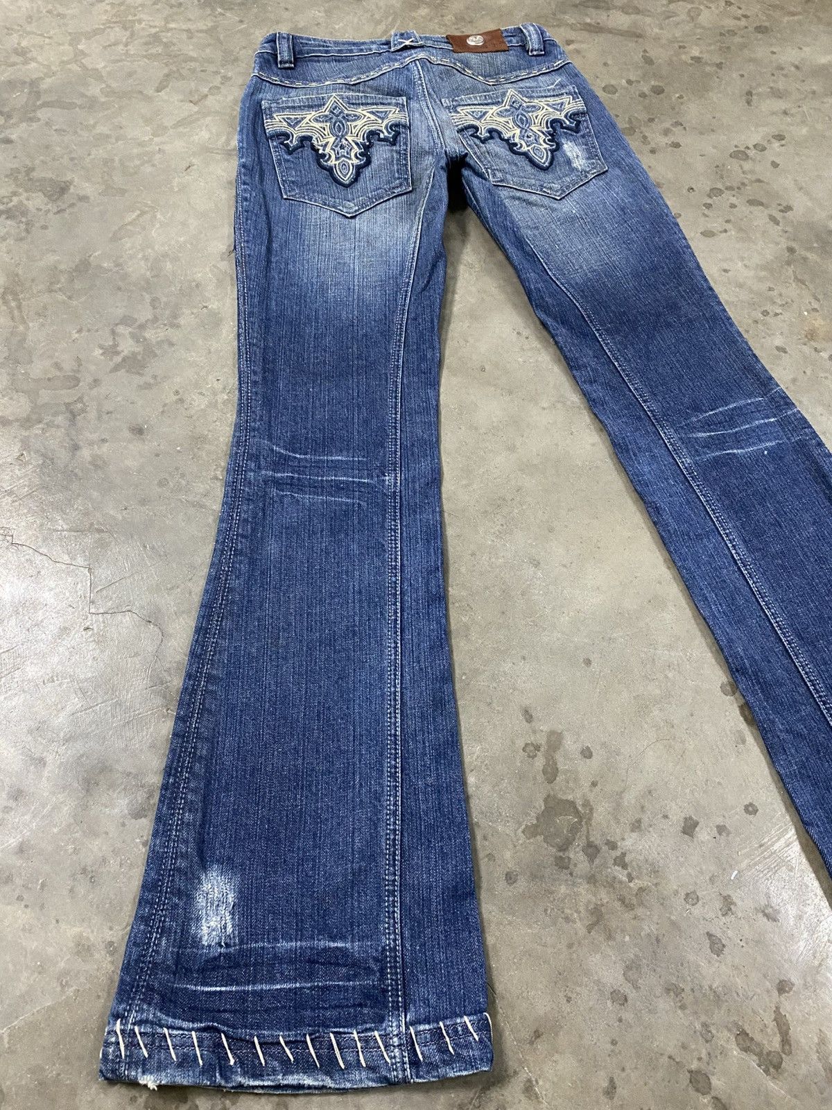 Antik Denim Flare Jeans Antik Denim Low Rise Made in Usa @308 Size US 27 - 2 Thumbnail
