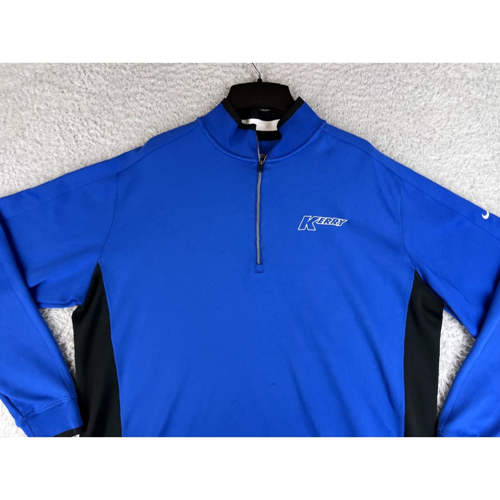 Nike Nike Golf Jacket Mens XL Blue Black 1/4 Zip Dri-Fit Swoosh Logo Pullover Size US XL / EU 56 / 4 - 5 Thumbnail