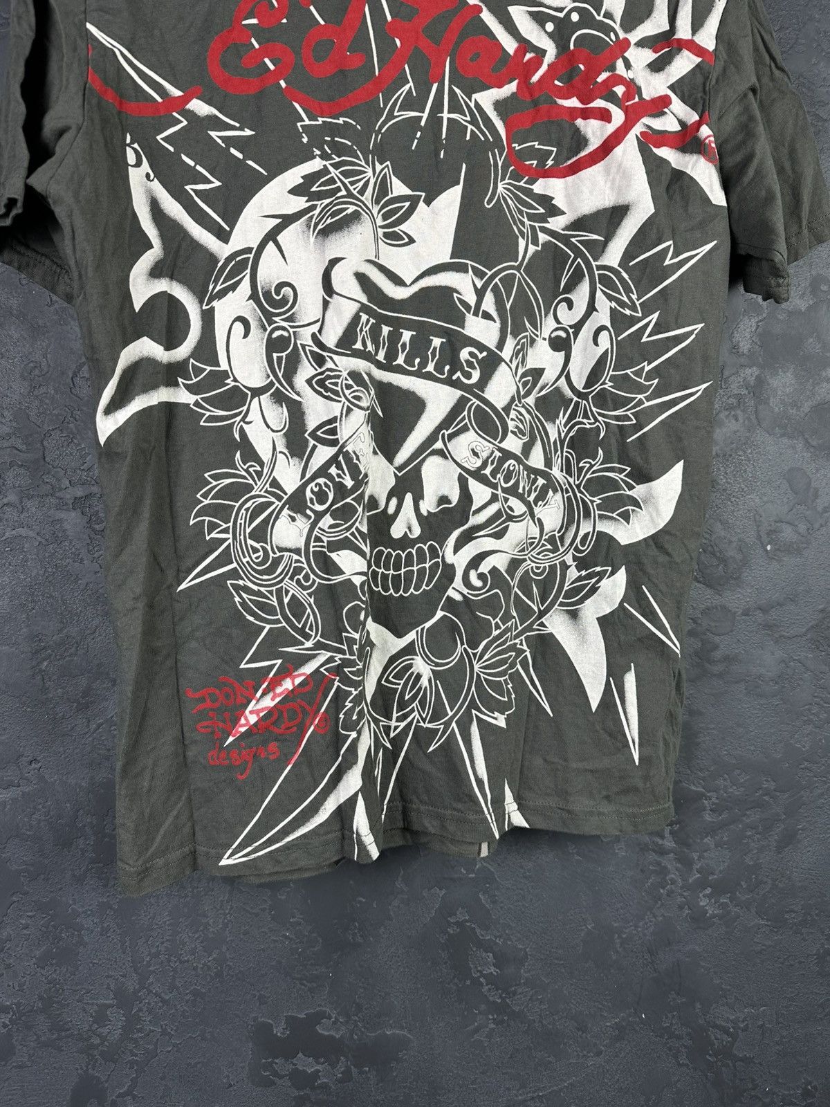 Christian Audigier × Ed Hardy Vintage Ed Hardy by Christian Audigier Tee Shirt Made in USA Size US L / EU 52-54 / 3 - 6 Thumbnail