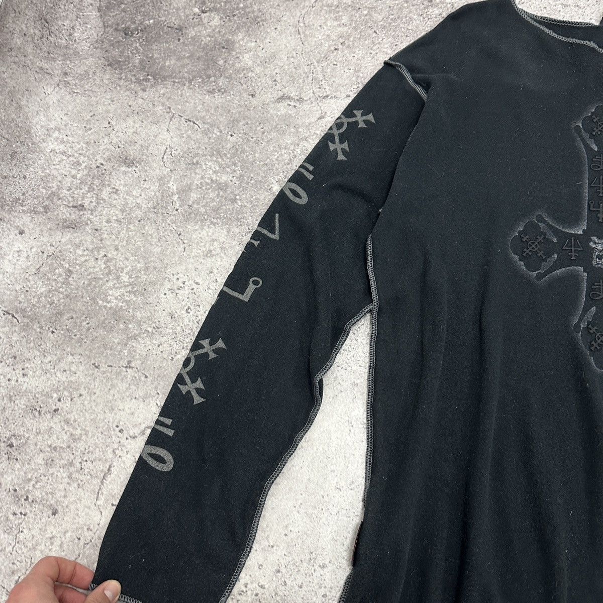 Vintage Vintage 90s Omen clothing Avant Garde long fit longsleev y2k Size US XL / EU 56 / 4 - 8 Thumbnail