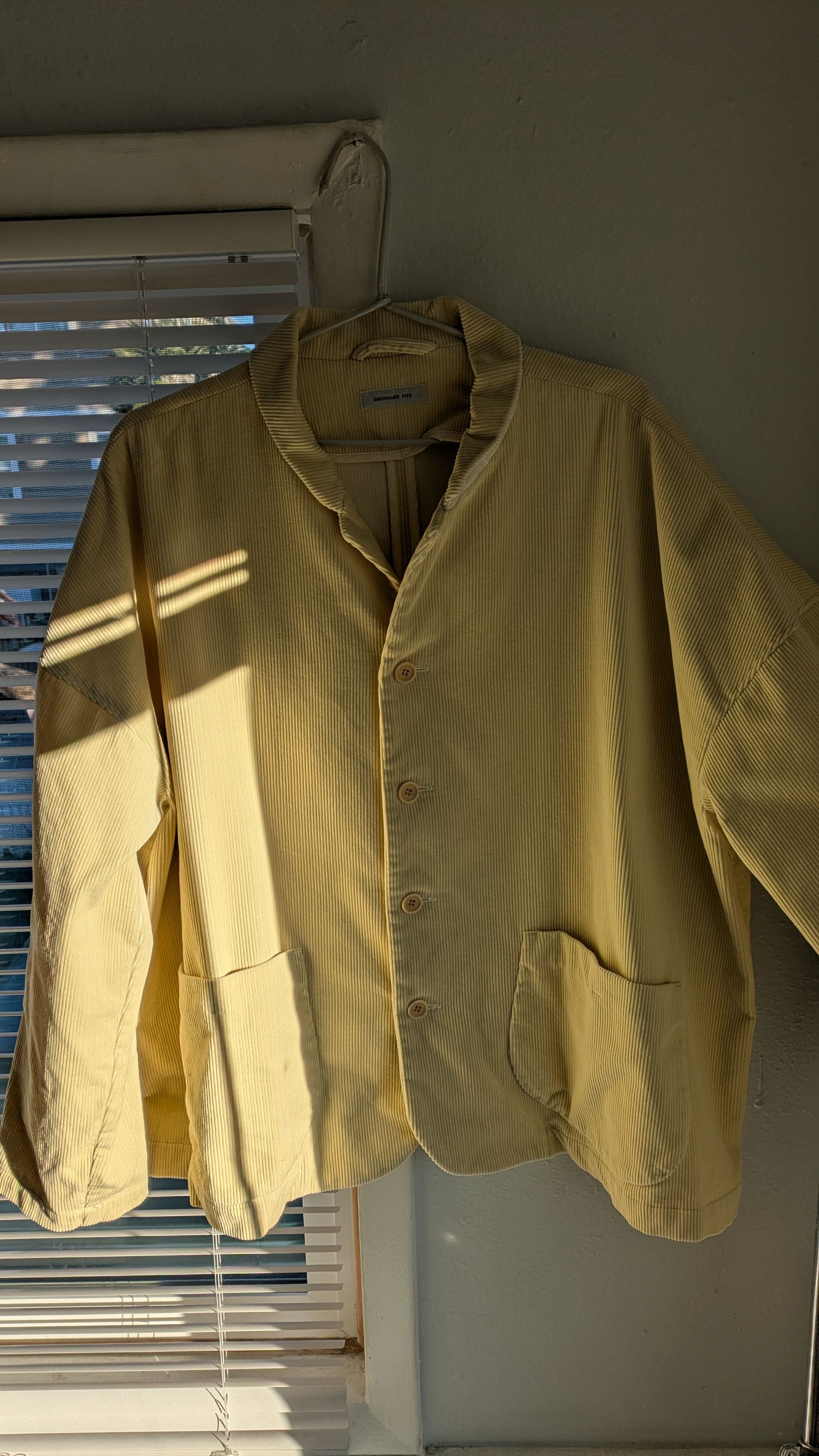 Japanese Brand Japanese Boxy Corduroy Jacket - Ivory Size US XL / EU 56 / 4 - 2 Thumbnail