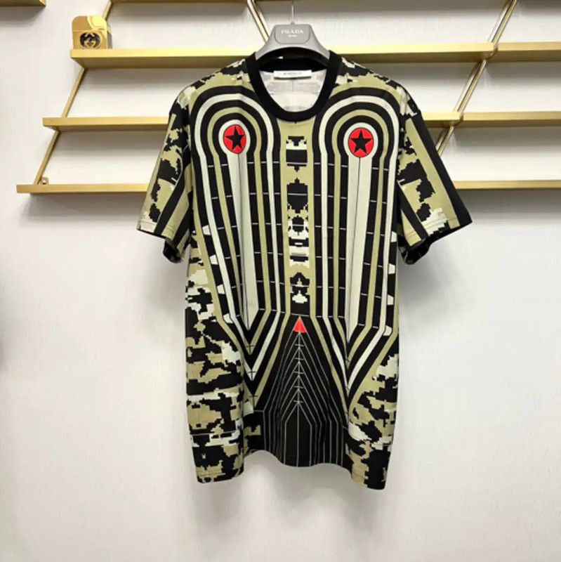 Givenchy Givenchy Multicolor Cotton Men's Short Sleeve Top 0089 Size US S / EU 44-46 / 1 - 1 Thumbnail