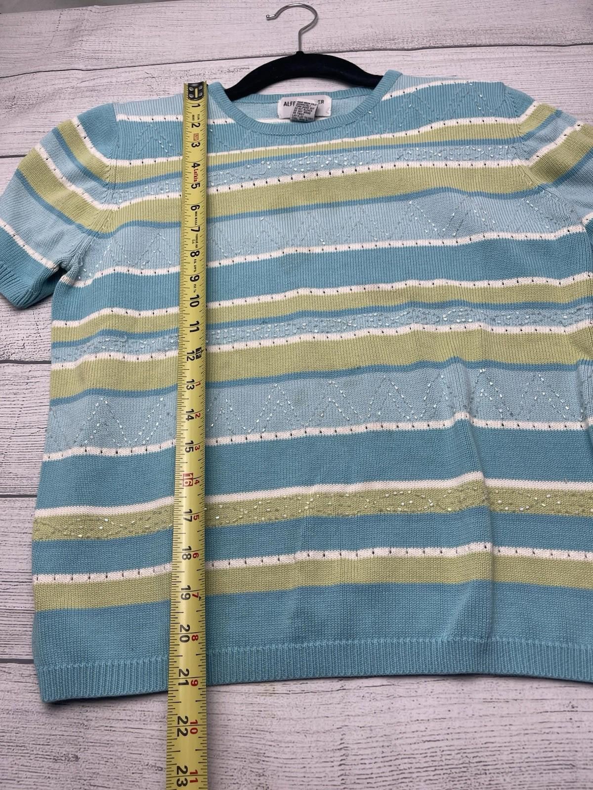 Other Alfred Dunner Blouse Shirt Womens Sz PM Multicolor Striped Size M / US 6-8 / IT 42-44 - 4 Thumbnail