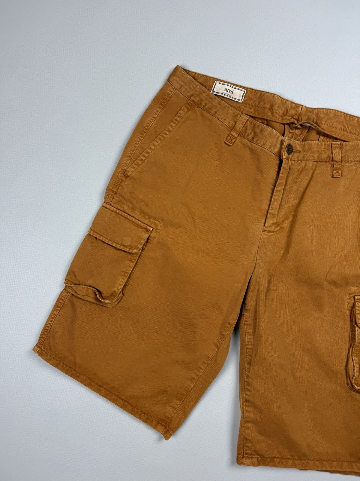 Designer Ami Alexandre Mattiussi Men’s Garment Dyed Cargo Shorts Size US 34 / EU 50 - 3 Thumbnail