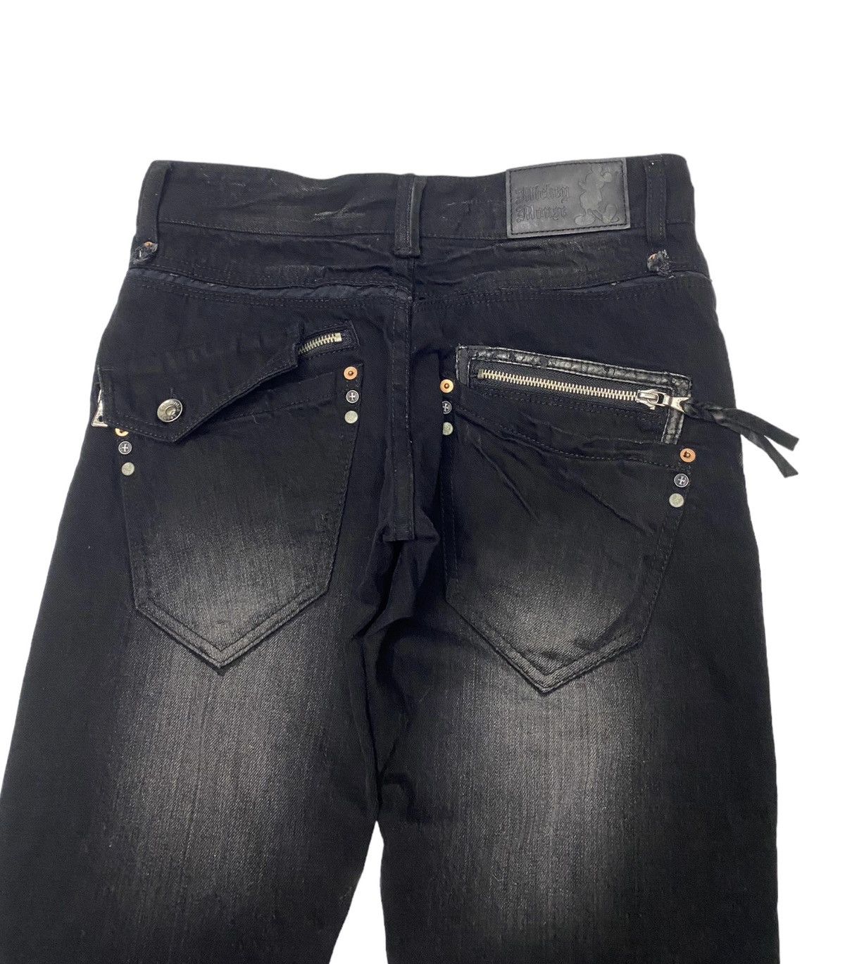 semanticdesign 🔥SEMANTIC DESIGN SKULLS X MICKEY MOUSE FLARED DENIM JEANS Size US 30 / EU 46 - 6 Thumbnail