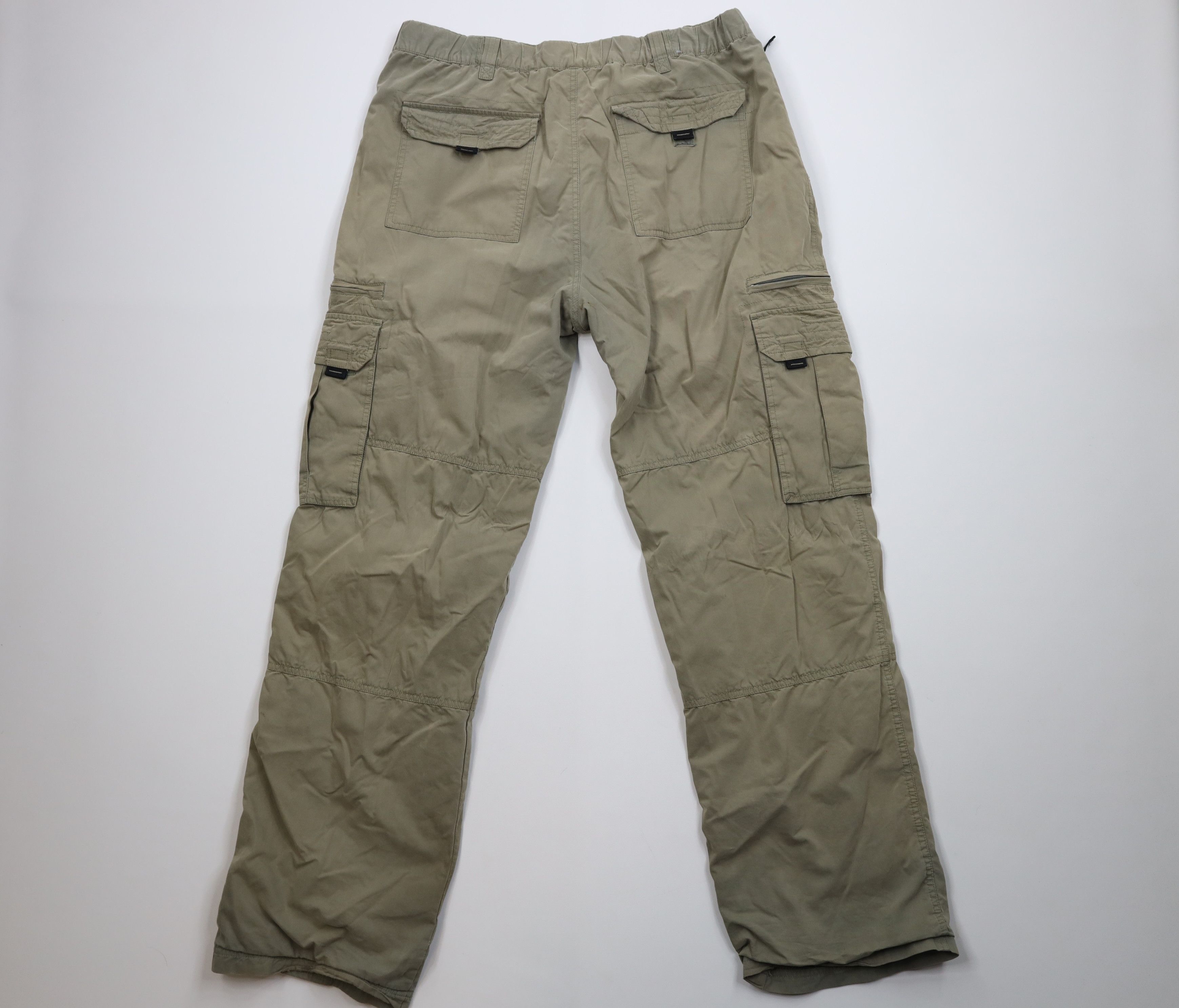 Vintage Vintage 90s Y2K Streetwear Lined Wide Leg Cargo Pants Green Size US 36 / EU 52 - 11 Thumbnail