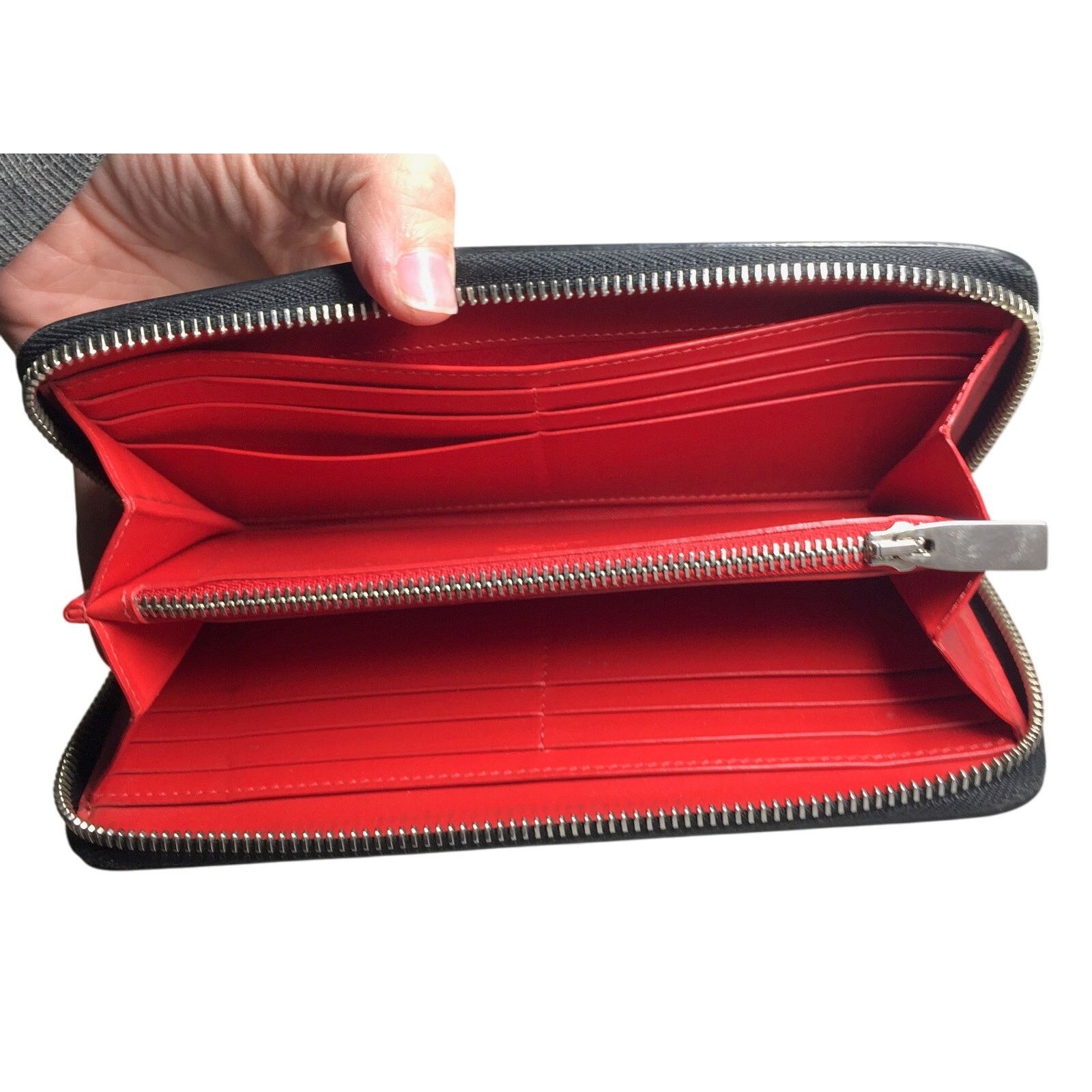 Christian Louboutin Christian Louboutin Silver Studded Zip Around Long Wallet Size ONE SIZE - 3 Thumbnail