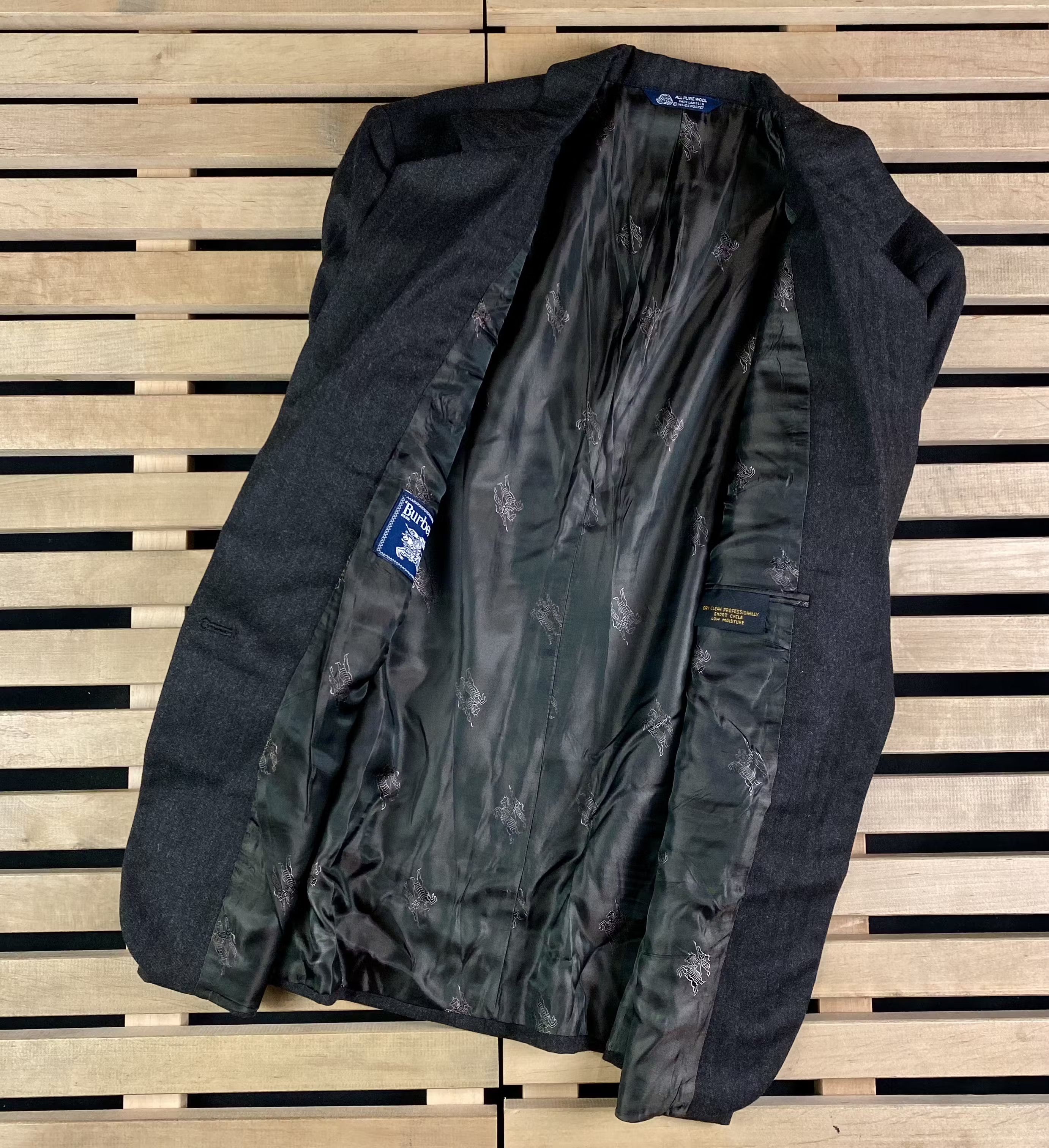 Burberry × Vintage Men’s Blazer Jacket Burberry’s Vintage Size M One Button Size 44R - 5 Thumbnail