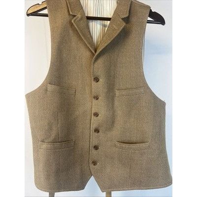 Ralph Lauren Ralph Lauren Black Label Silk/wool Vest Size L Khaki Size 38L - 3 Thumbnail