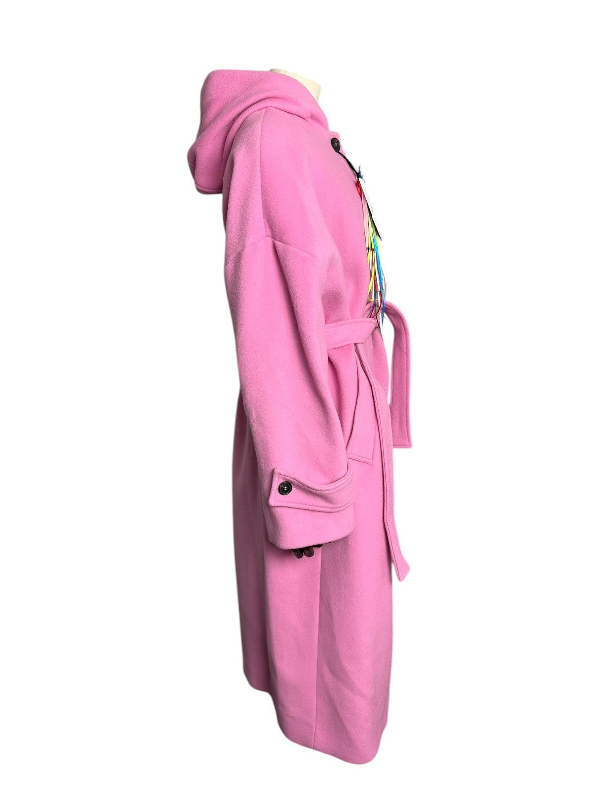 MSGM BNWT MSGM Pink Belted Trench Coat 40 Virgin Wool RRP £840 Size S / US 4 / IT 40 - 7 Thumbnail