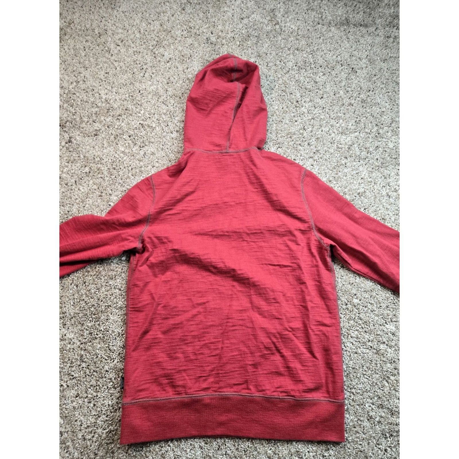 Banana Republic Banana Republic Hoodie Mens Medium Red Henley Pullover Sweatshirt Cotton Casual Knit Button Pullover Hooded Pockets All Seasons Size US M / EU 48-50 / 2 - 5 Thumbnail