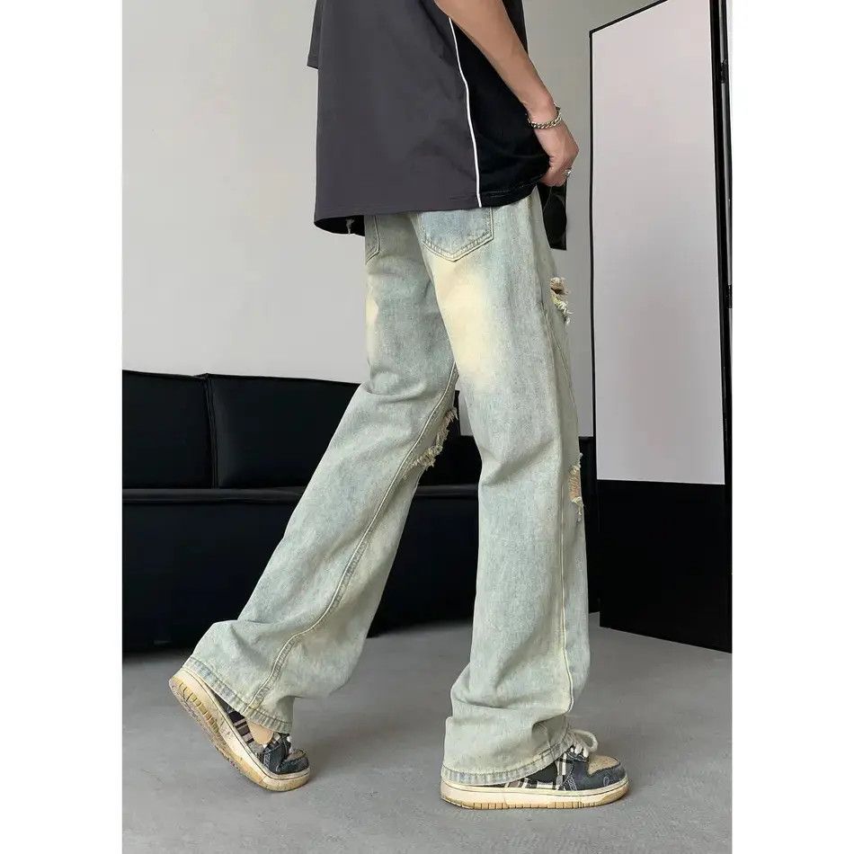 Japanese Brand Retro loose wide leg slightly flared jeans Size US 32 / EU 48 - 6 Thumbnail
