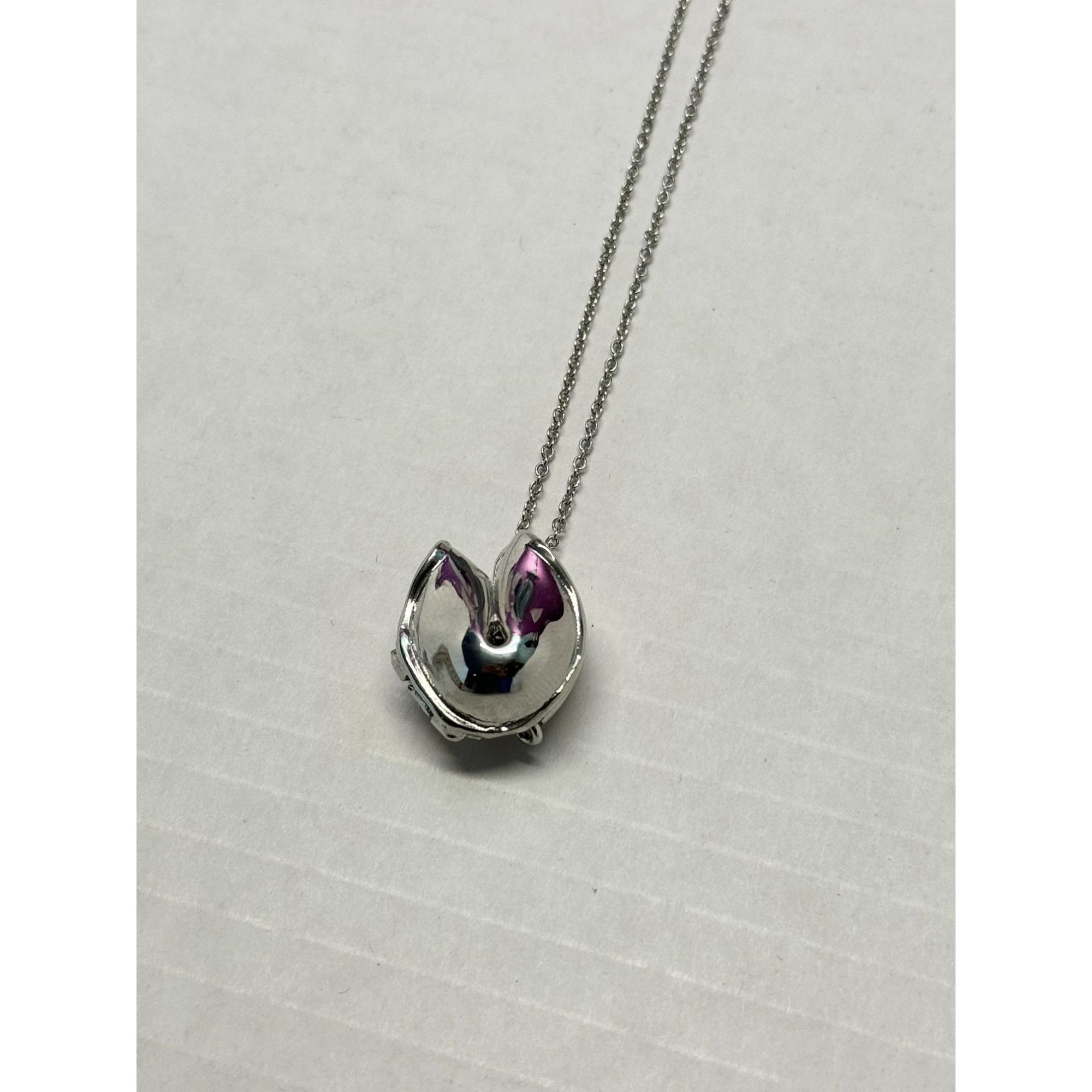 Other New Silver Fortune Cookie Necklace Size ONE SIZE - 8 Thumbnail