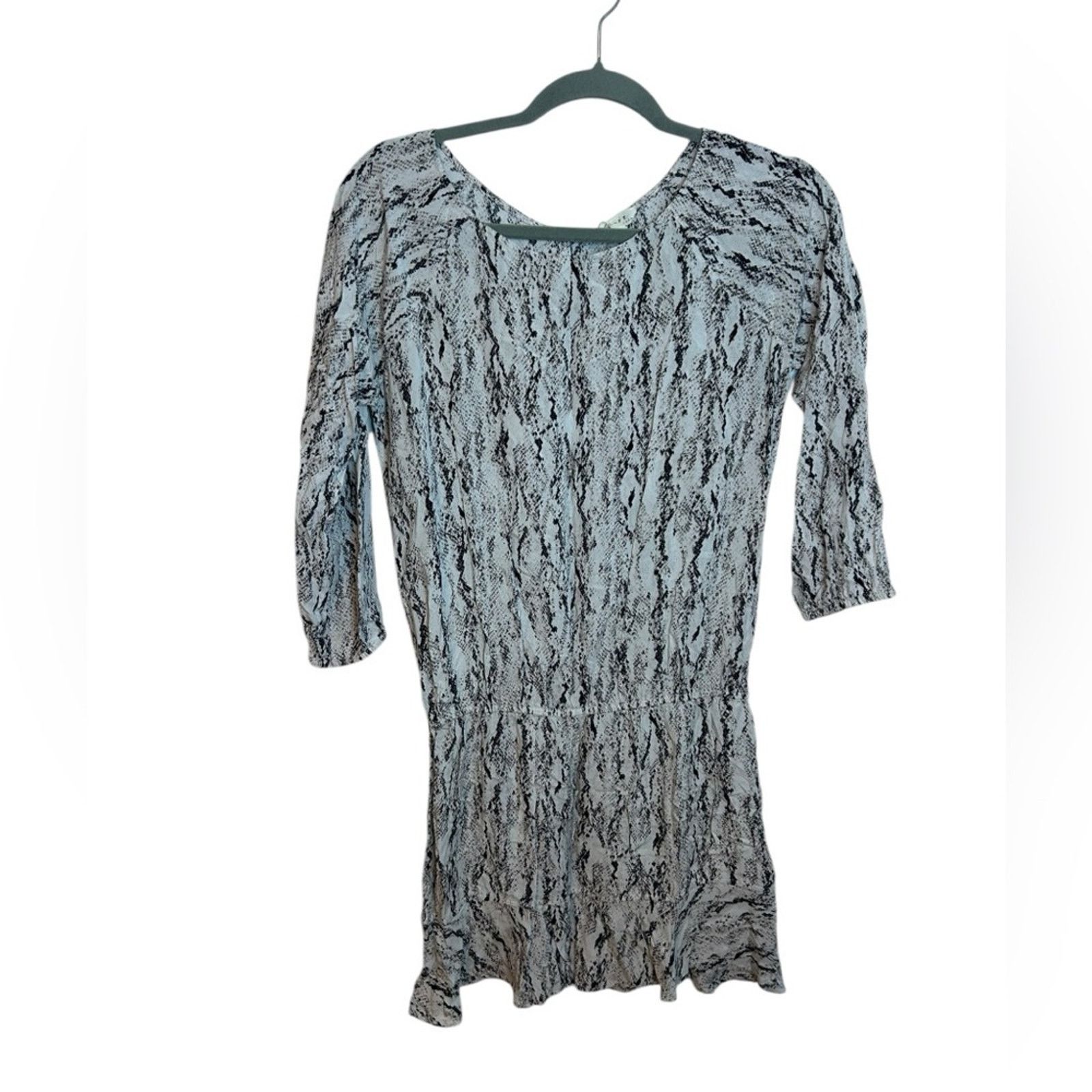 Joie Soft Joie Snakeskin Pattern 3/4 Sleeve Mini Dress Size XS / US 0-2 / IT 36-38 - 1 Thumbnail