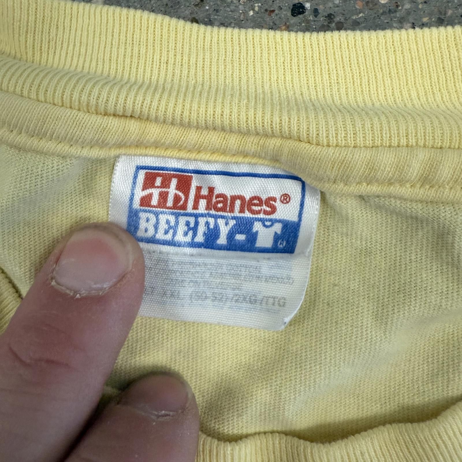 Hanes Vintage Cisco Systems T-Shirt Hanes Beefy-T 2XL Yellow GRAIL Size US XXL / EU 58 / 5 - 3 Thumbnail