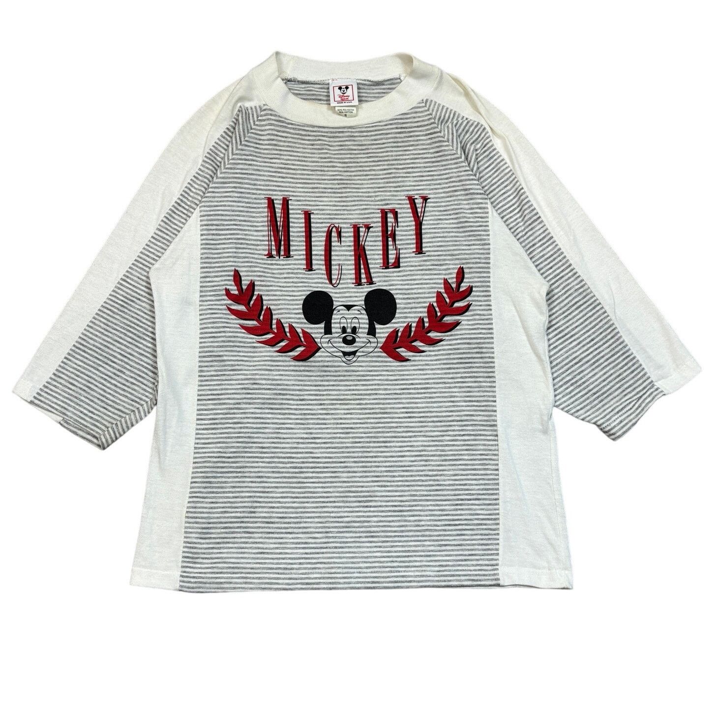 Disney × Vintage Rare VTG 80s 90s Disney Wear Mickey 3/4 Sleeve Shirt Small Size US S / EU 44-46 / 1 - 1 Thumbnail