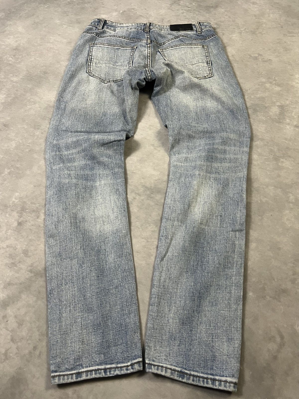 Number (N)ine 2000s Amiri Mx1 Distressed Ripped Wash Jeans Lgb Ifsix Size US 32 / EU 48 - 2 Thumbnail
