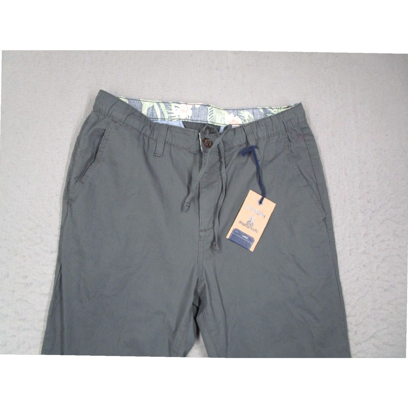 Chubbies Chubbies Mens Relaxed Fit Stretch Twill Chino Pants Large Gray Cotton Blend Size US 33 - 2 Thumbnail